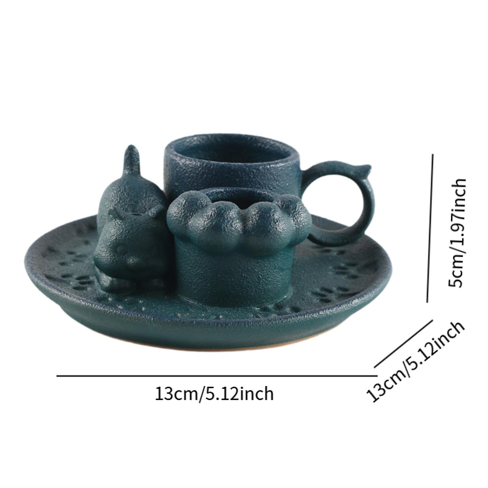 Palo Santo Holder Ceramic Sage Bundle Burner for Meditation Desk Living Room Blue