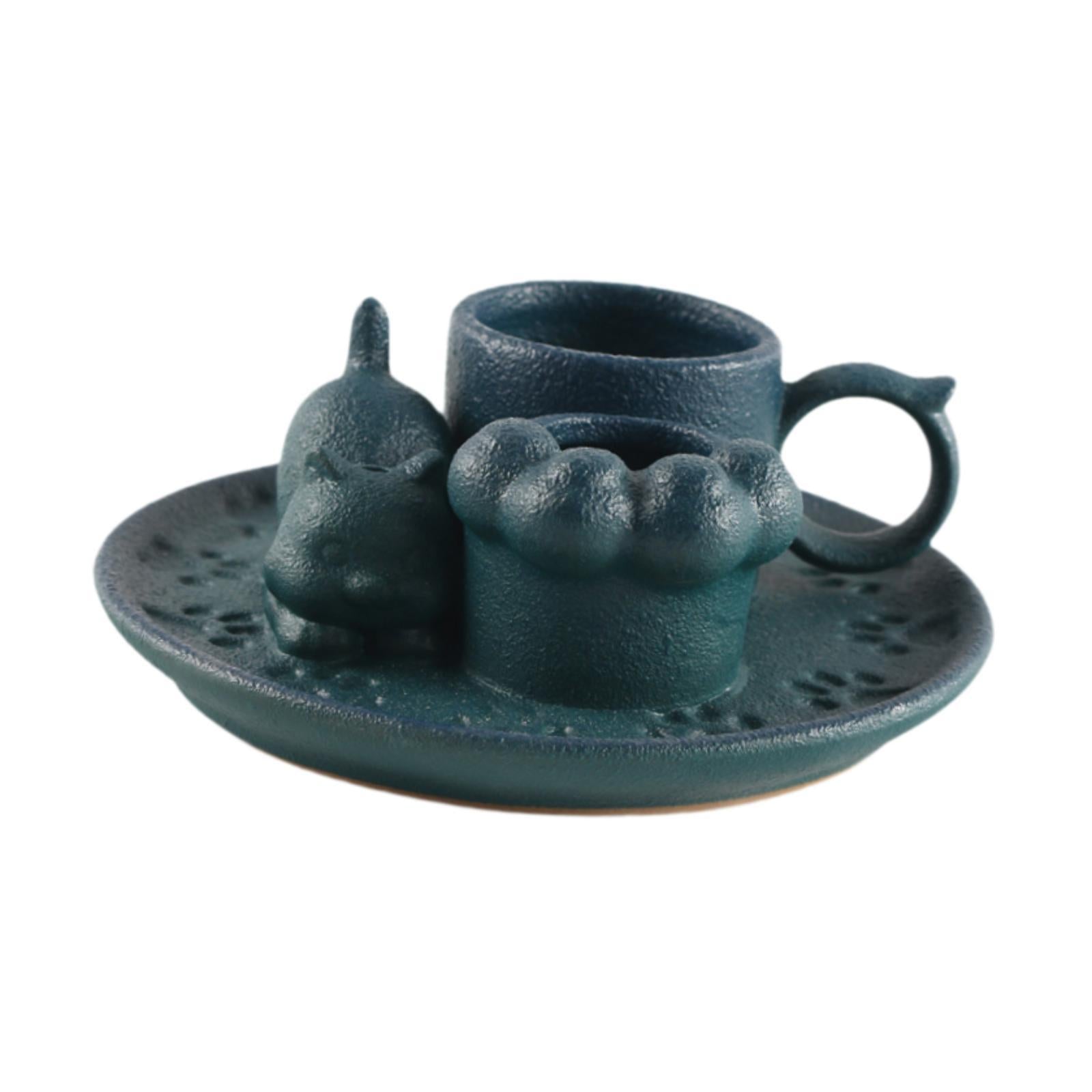 Palo Santo Holder Ceramic Sage Bundle Burner for Meditation Desk Living Room Blue