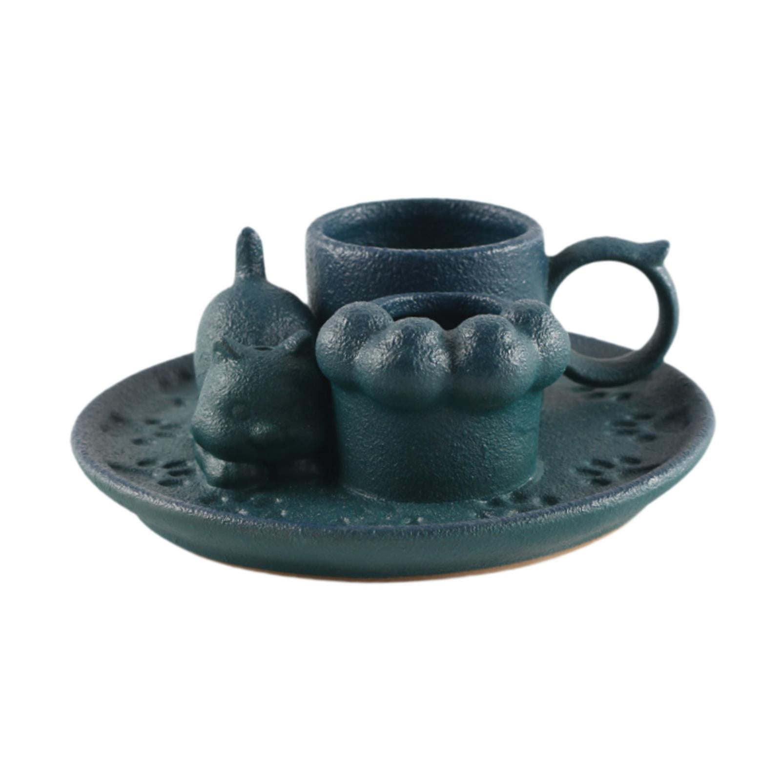 Palo Santo Holder Ceramic Sage Bundle Burner for Meditation Desk Living Room Blue