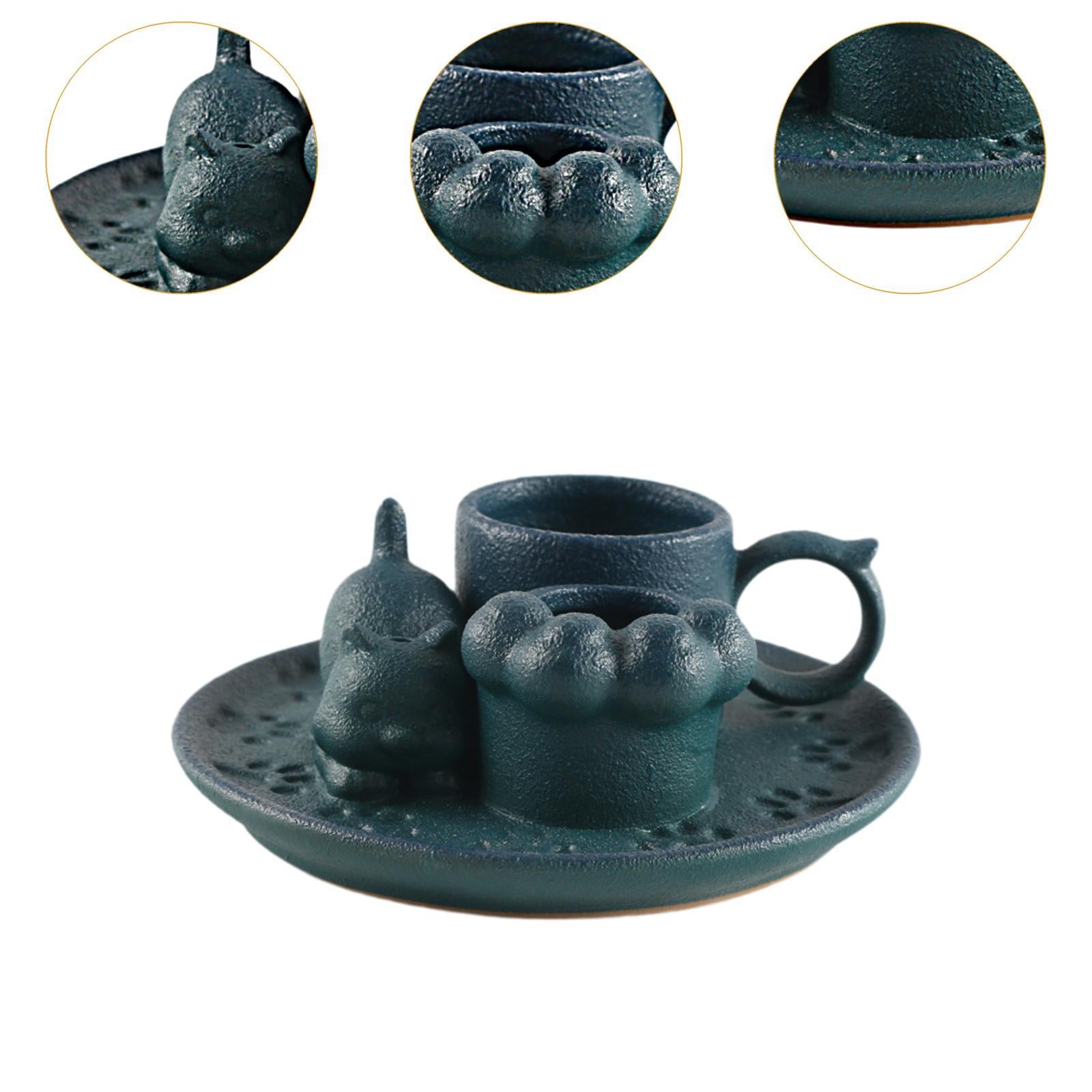 Palo Santo Holder Ceramic Sage Bundle Burner for Meditation Desk Living Room Blue