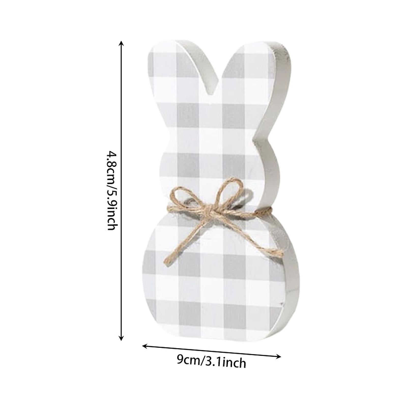 5Pcs Wooden Easter Bunny Table Sign Plaque for Fireplace Multipurpose