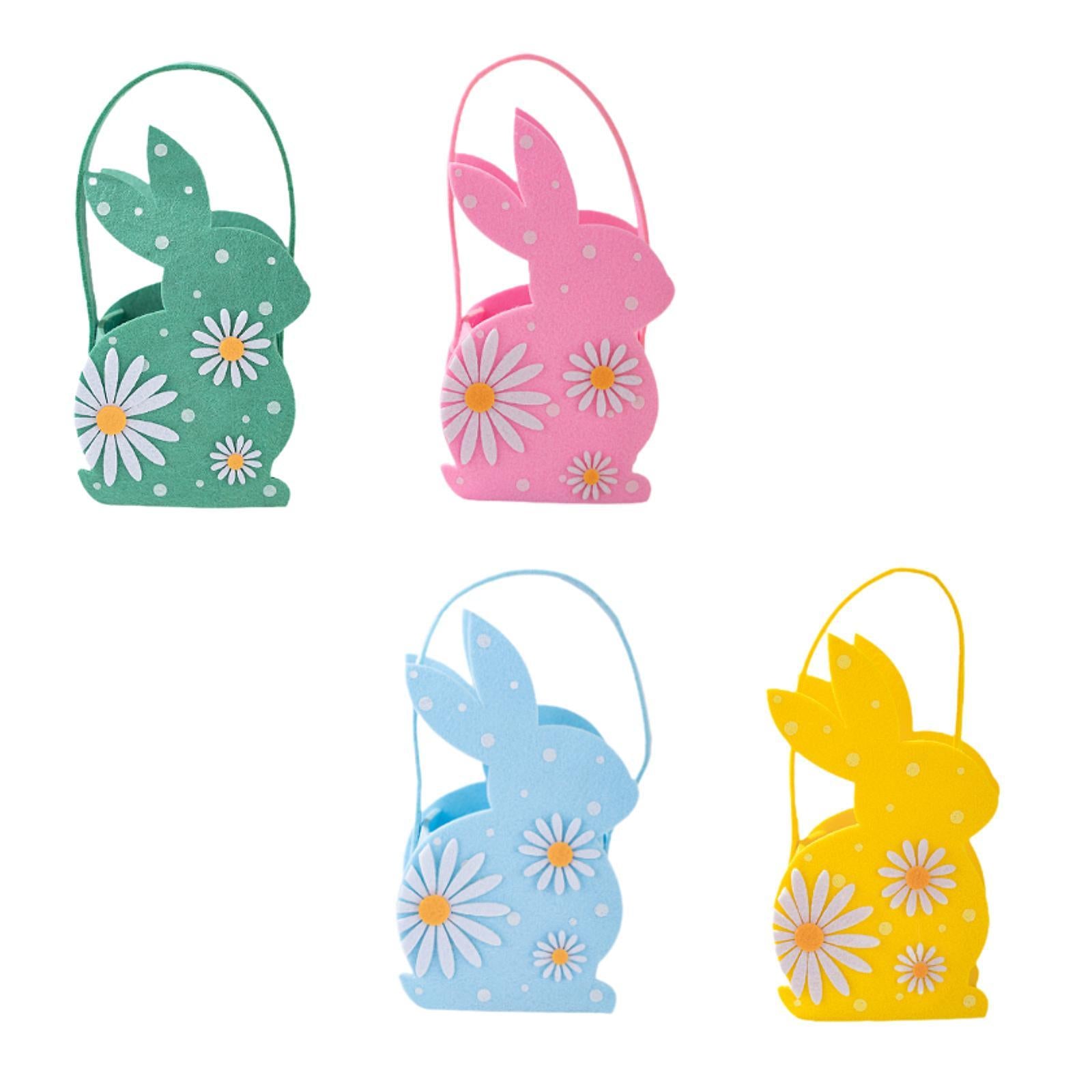 Easter Bunny Bags Reusable Tote for Wedding Shopping Family Gathering Favors Green