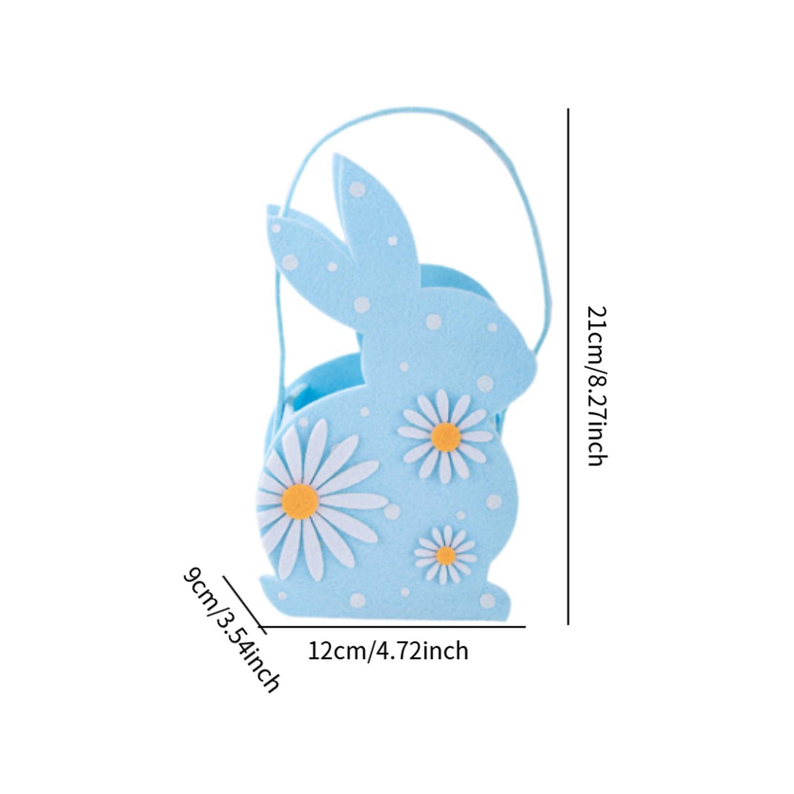 Easter Bunny Bags Reusable Tote for Wedding Shopping Family Gathering Favors Blue