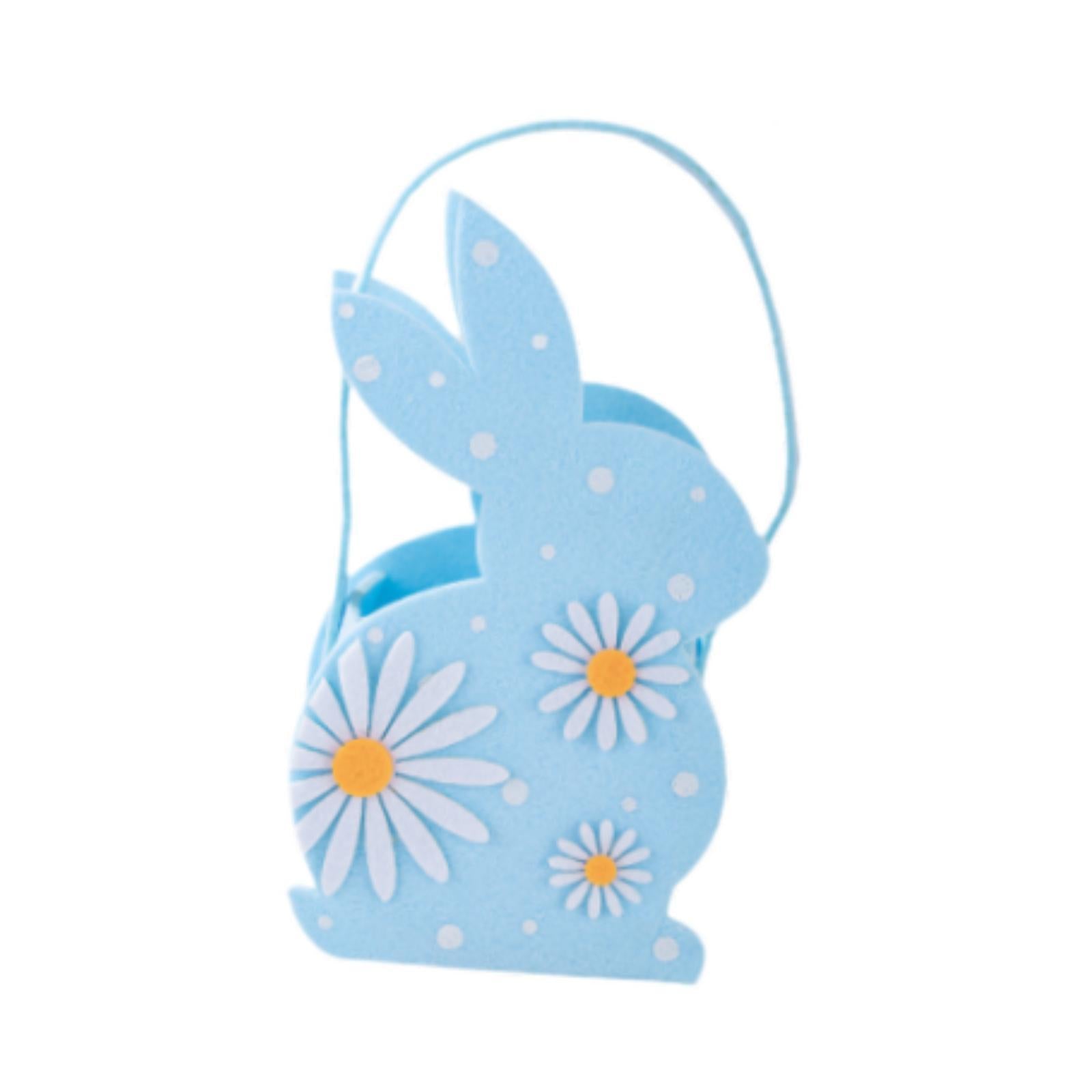 Easter Bunny Bags Reusable Tote for Wedding Shopping Family Gathering Favors Blue