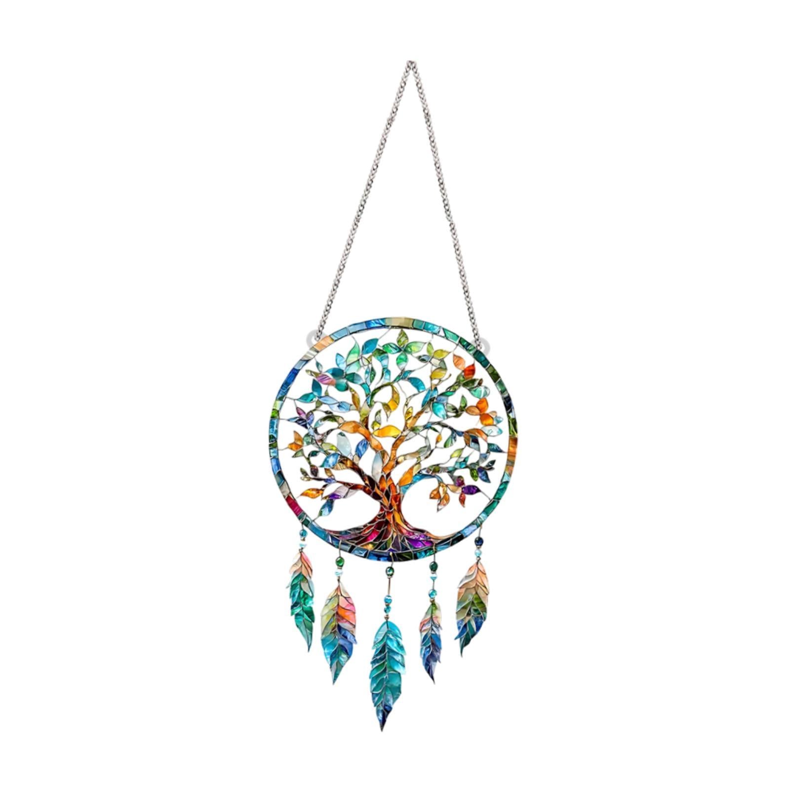 Dreamcatcher Wall Decor 2D Acrylic Hanging Plaque for Indoor Bedroom Walkway