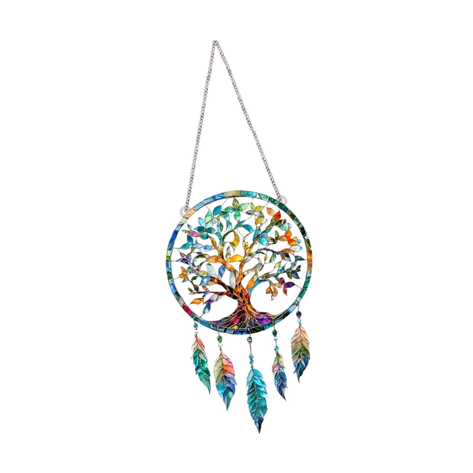 Dreamcatcher Wall Decor 2D Acrylic Hanging Plaque for Indoor Bedroom Walkway