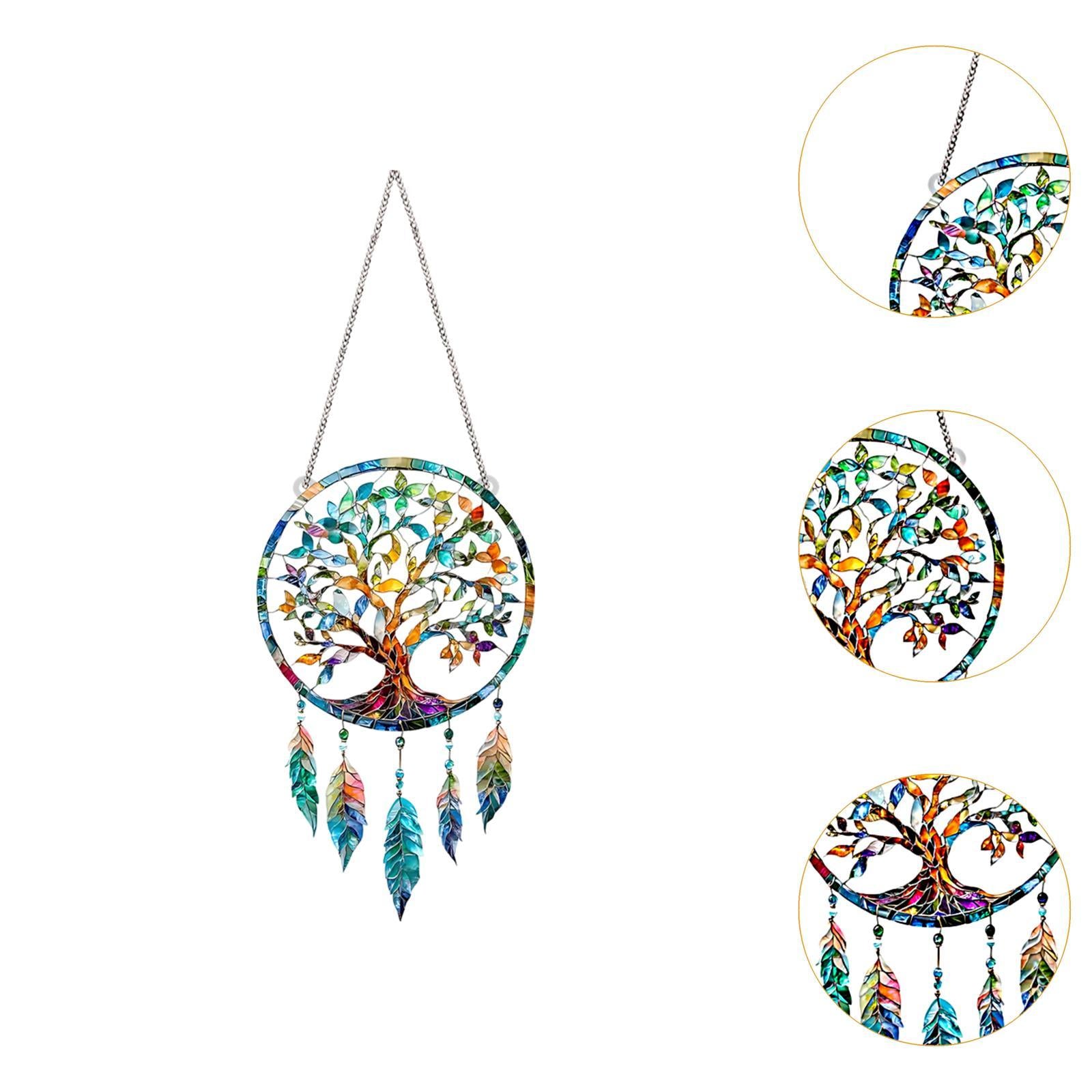 Dreamcatcher Wall Decor 2D Acrylic Hanging Plaque for Indoor Bedroom Walkway