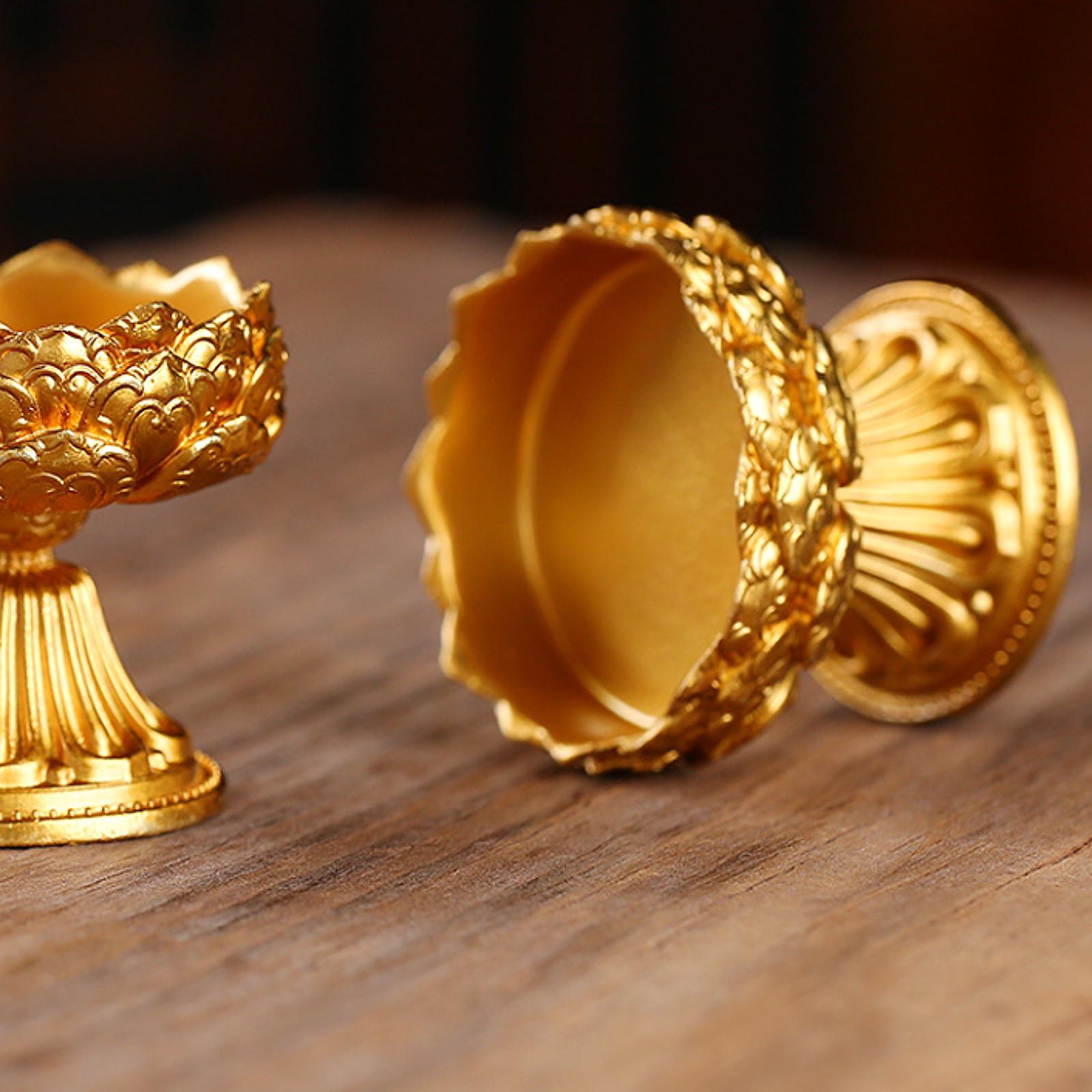 Ghee Lamp Stand Meditation Butter Lamp Holder for Dinner Dining Room Temples