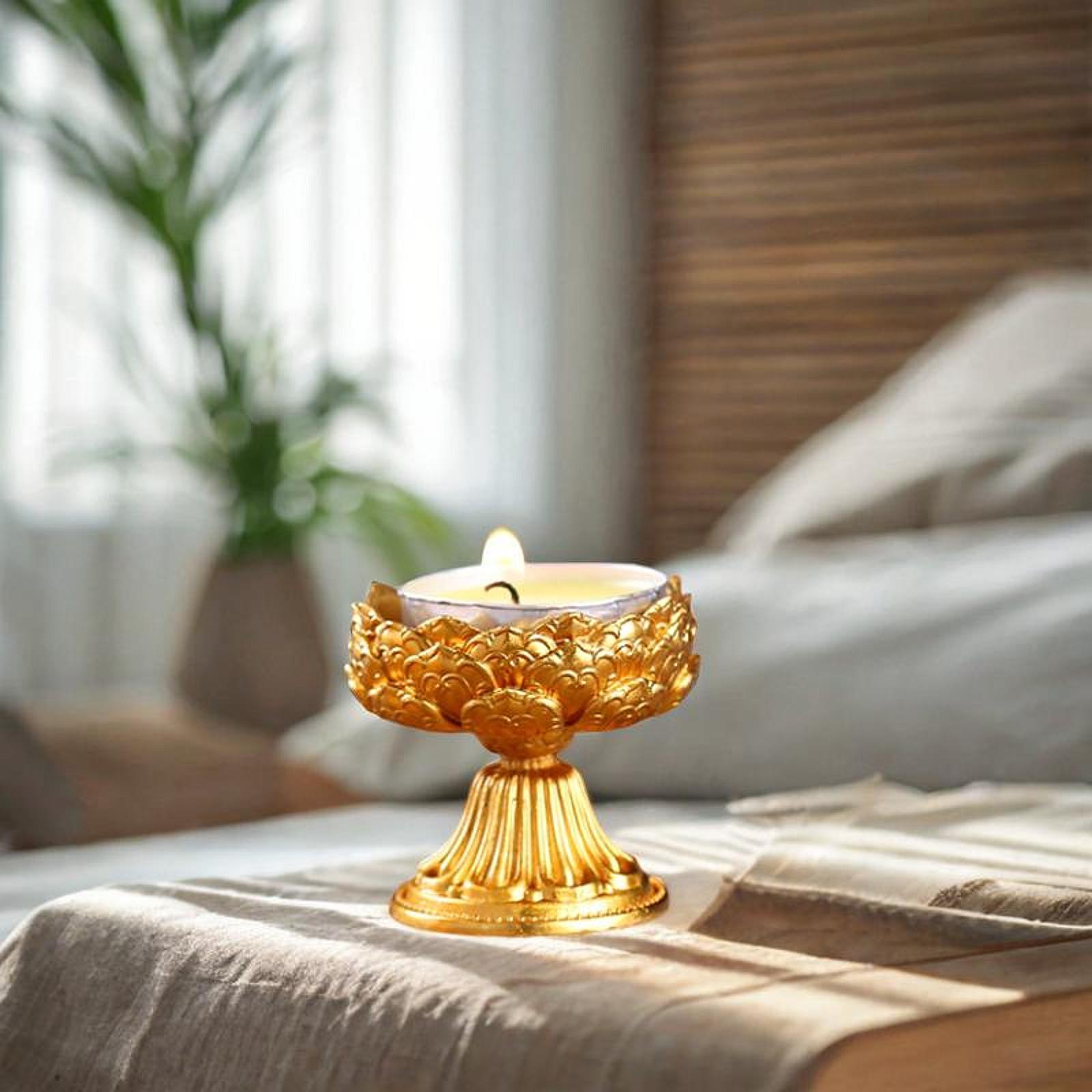 Ghee Lamp Stand Meditation Butter Lamp Holder for Dinner Dining Room Temples