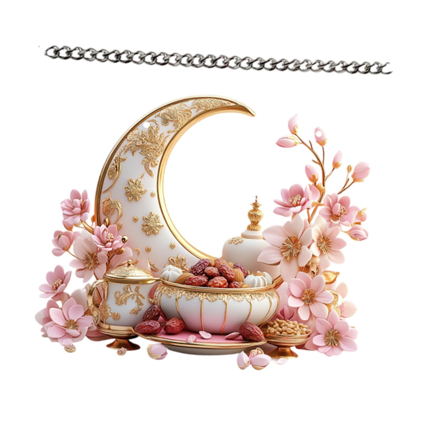 2D Ramadan Hanging Ornament Muslim Wall Art Decor for Holiday Bedroom Indoor