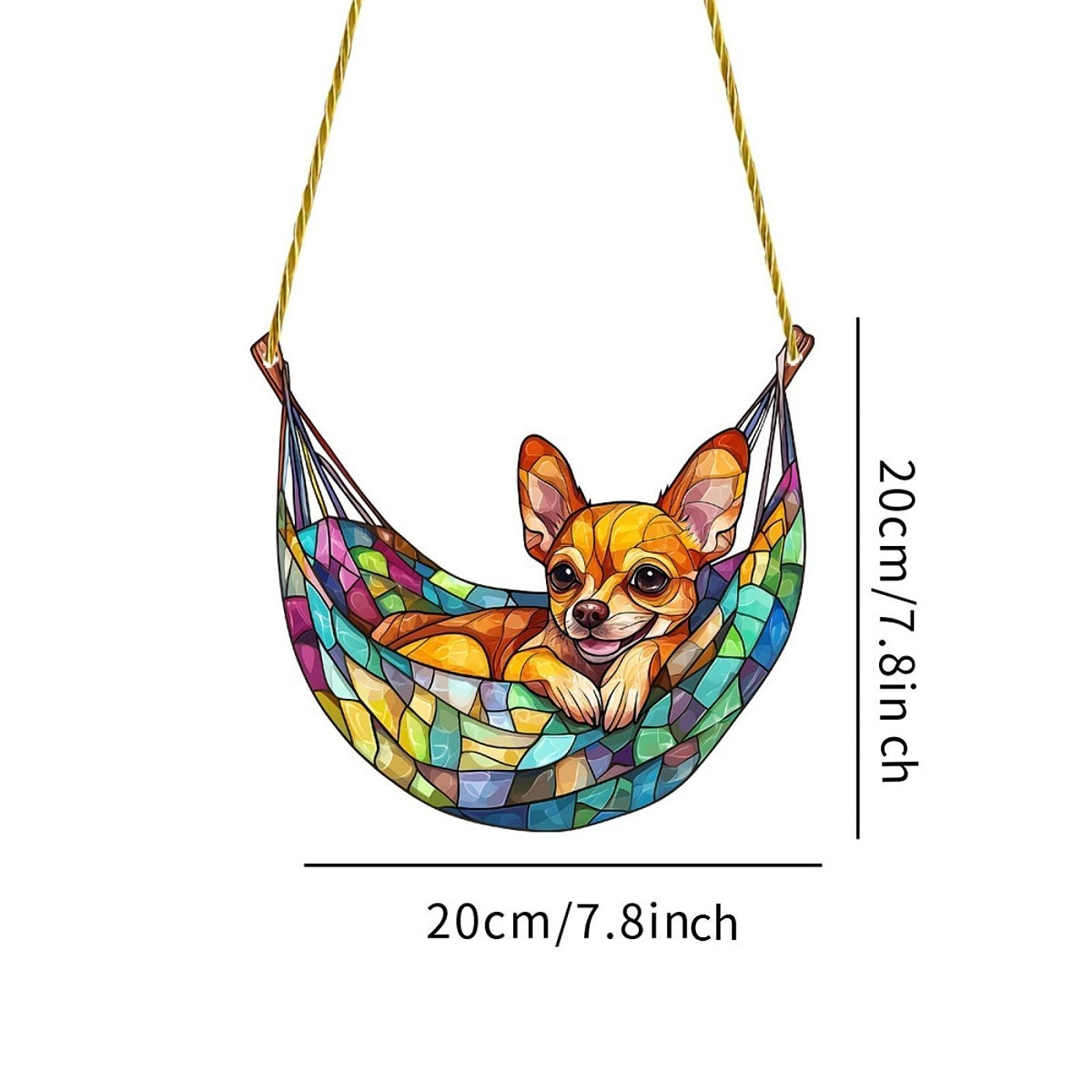 2D Dog Window Hanging Ornament Animal Wall Decor for Living Room Door Indoor