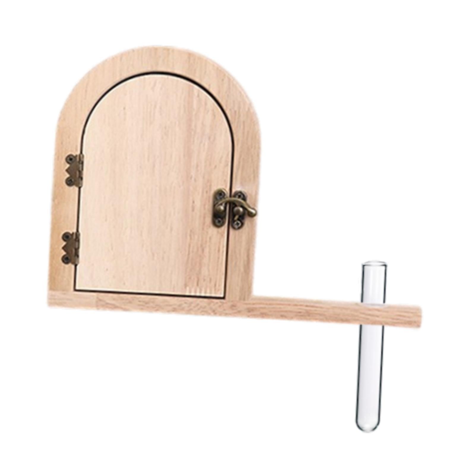 Outlet Cover Wood Elegant Socket Protection Box for Kitchen Workshop Bedroom 22x15.7cm Beige