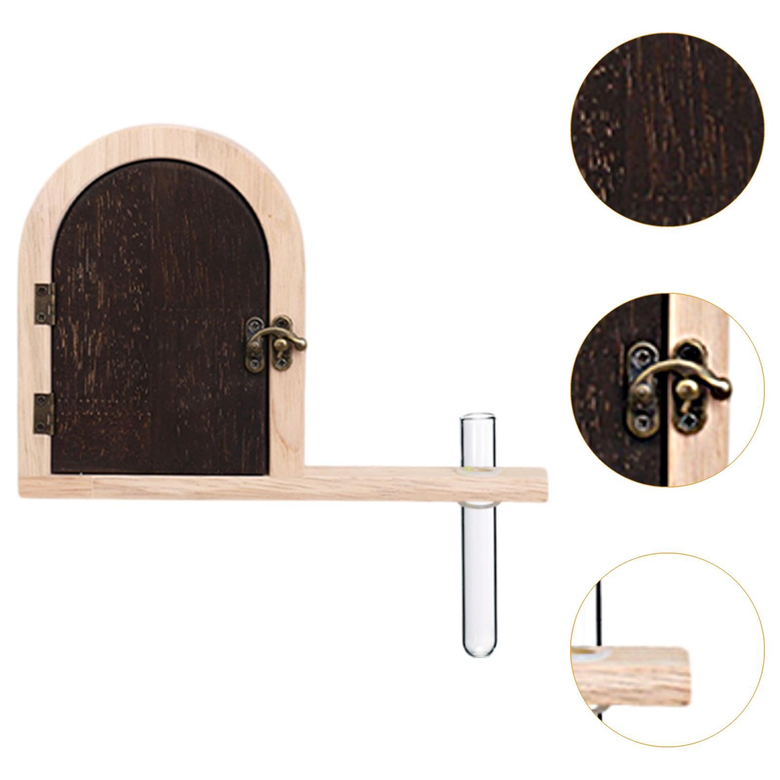 Outlet Cover Wood Elegant Socket Protection Box for Kitchen Workshop Bedroom 22x15.7cm Beige and Brown