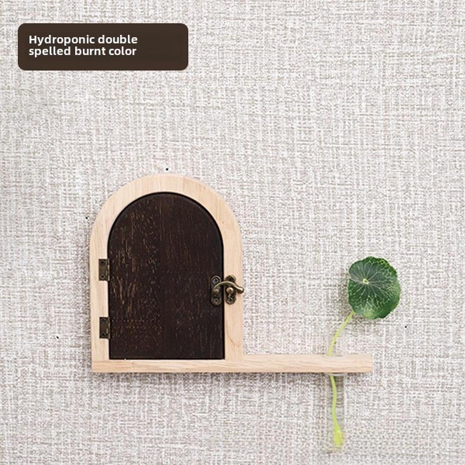 Outlet Cover Wood Elegant Socket Protection Box for Kitchen Workshop Bedroom 22x15.7cm Beige and Brown