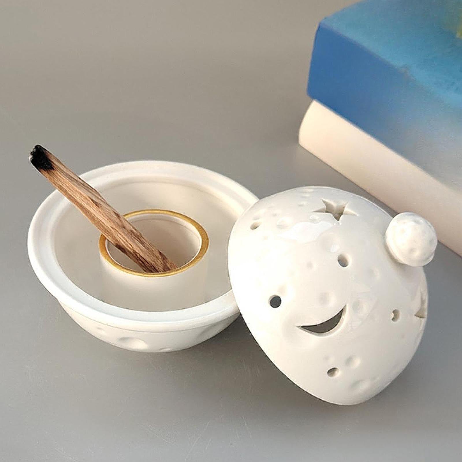 Ceramic Incense Burner Tealight Candle Holder for Living Room Bedroom Office