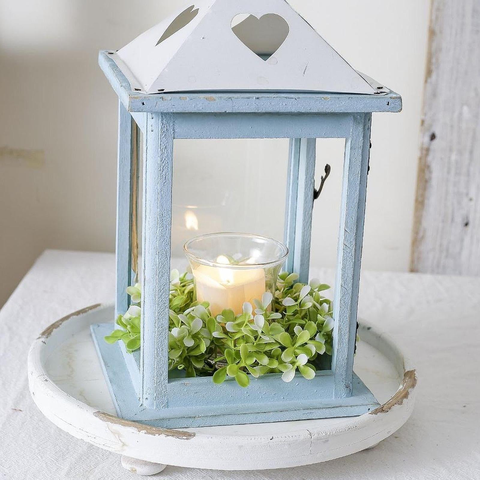 2x Artificial Candle Ring Wreath Ornament for Indoor Outdoor Desktop Wedding