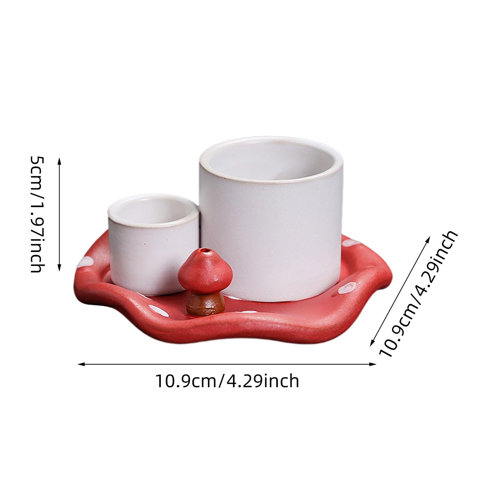 Incense Burner Holder Multifunctional Sage Holder for Reading Hotel Bathroom Red White