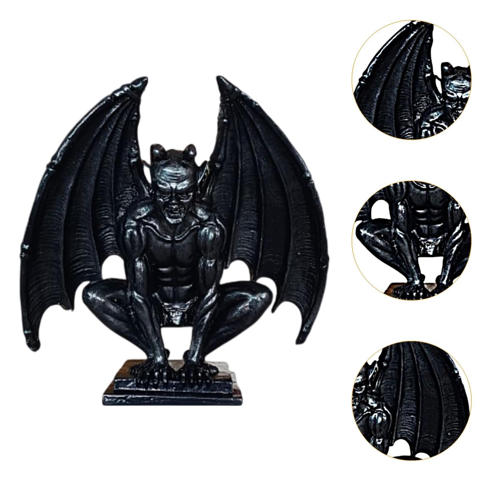 Demon Demon Gothic Sculpture Figurine Shelf Collection Guardian Miniature Black