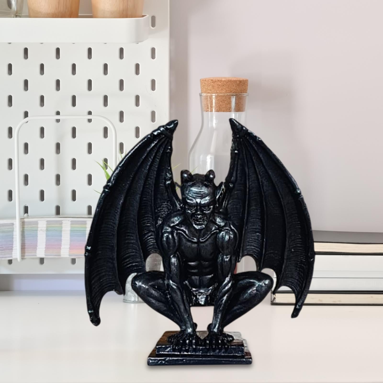 Demon Demon Gothic Sculpture Figurine Shelf Collection Guardian Miniature Black
