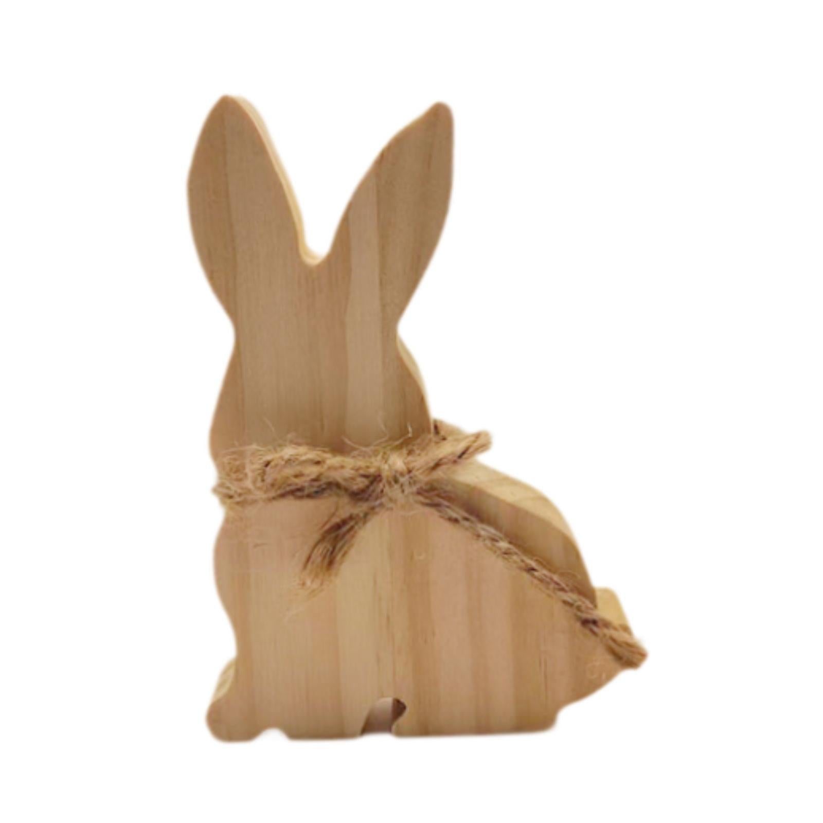 Wooden Bunny Sign Tabletop Centerpieces Display Gift Easter Table Decoration Style C
