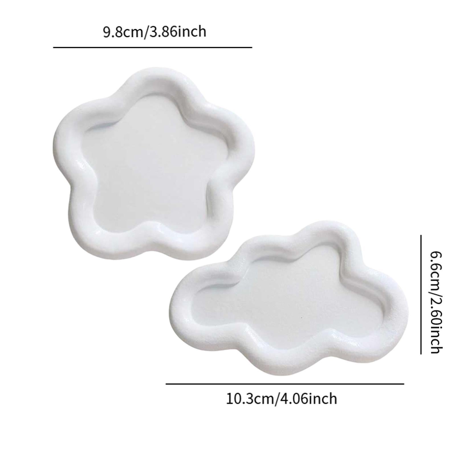 2x Jewelry Display Trays Vanity Trays Display Choker Keys Trinket Organizers White