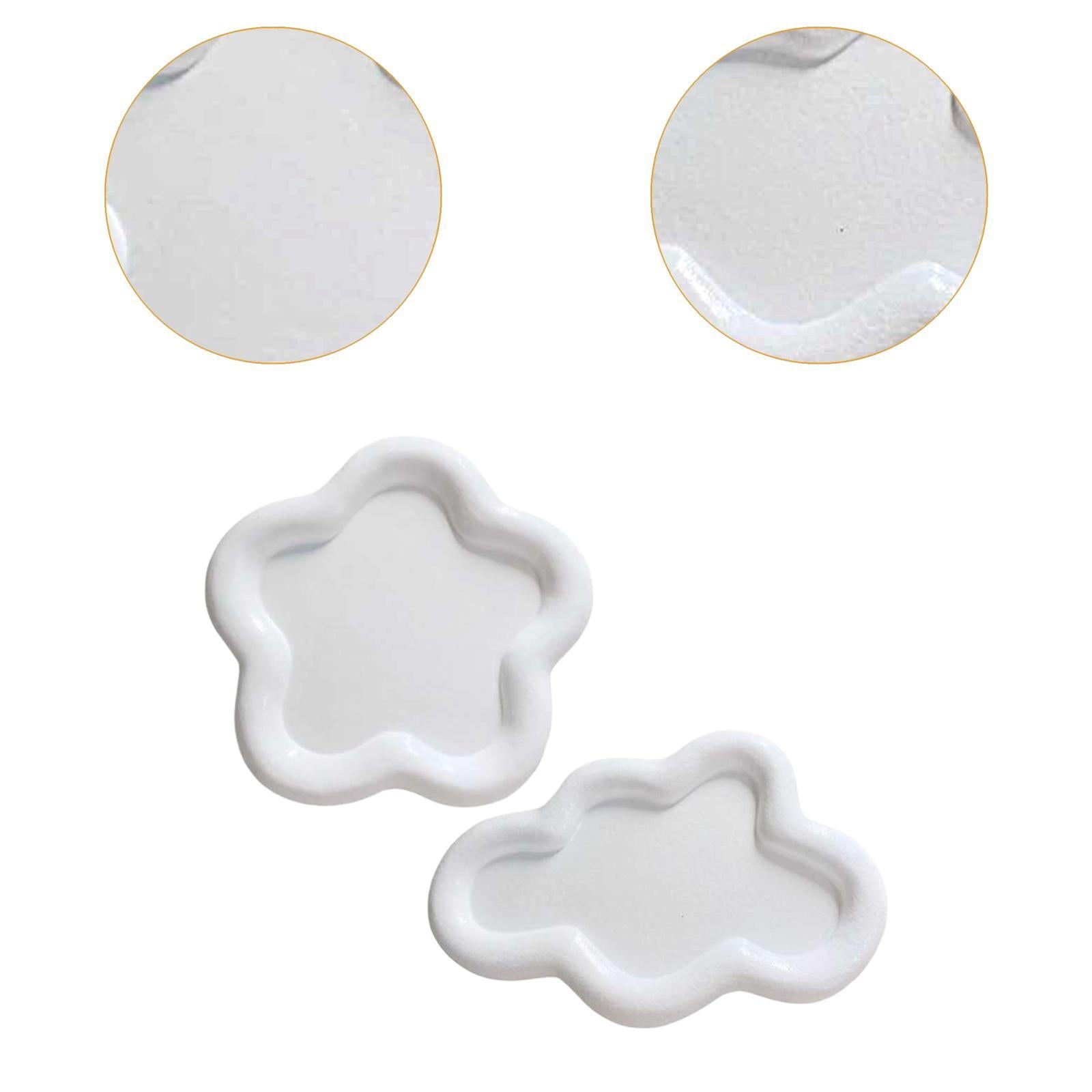 2x Jewelry Display Trays Vanity Trays Display Choker Keys Trinket Organizers White