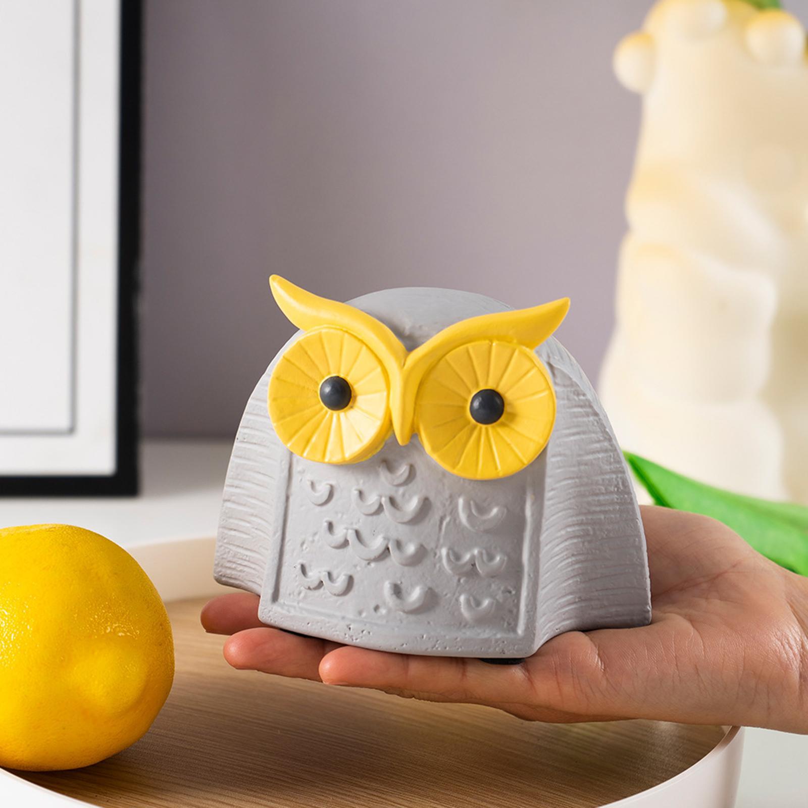 Owl Statue Birds Lovers Gift Resin Owl Figurine for Living Room Bedroom Desk