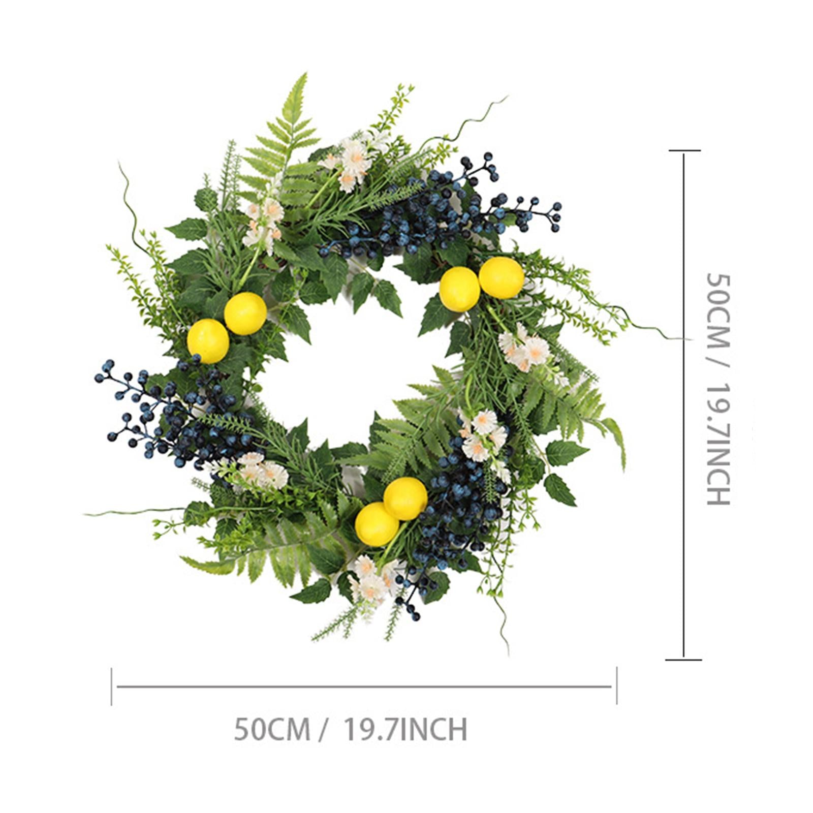 Summer Wreath for Front Door Practical Party Decor for Farmhouse Wall Window