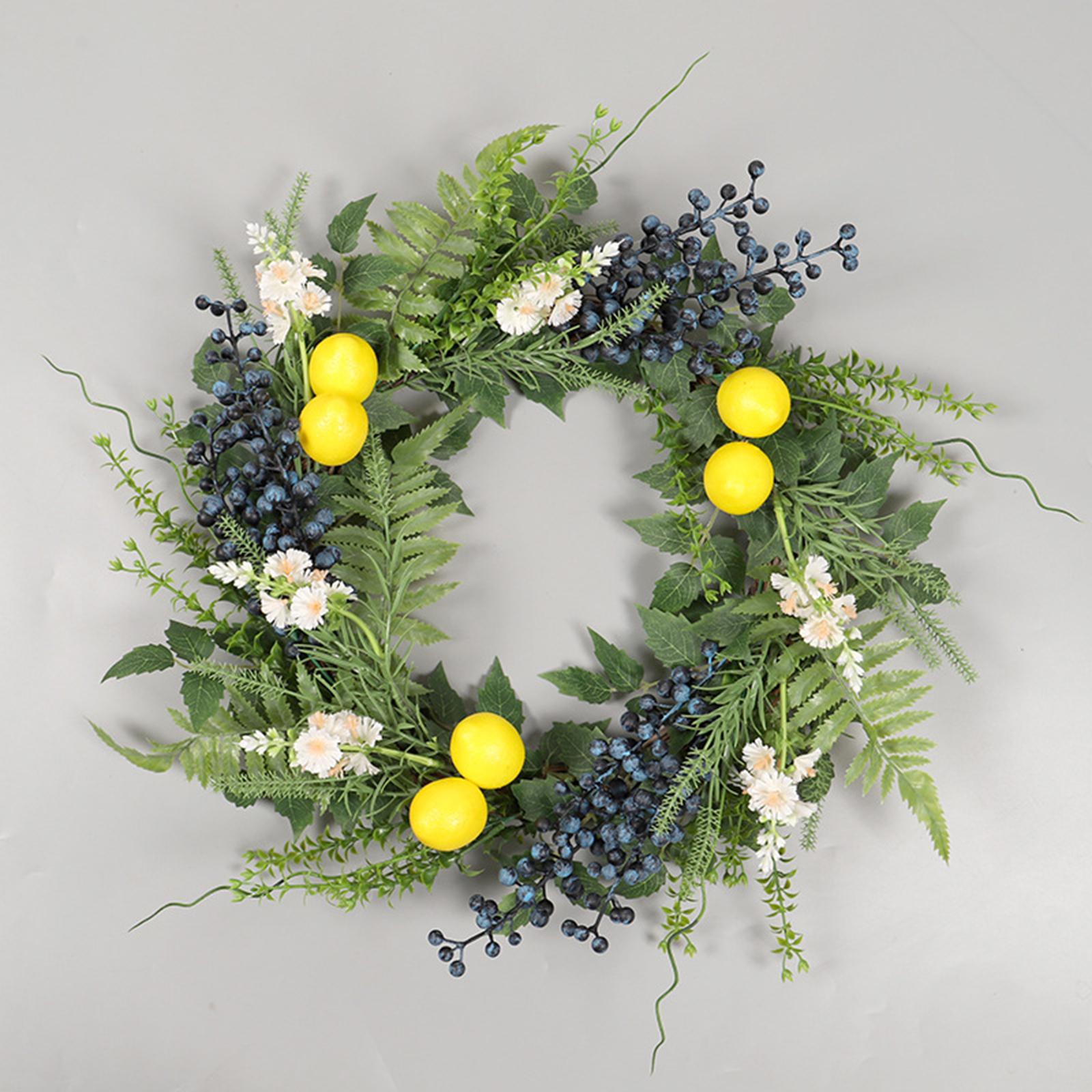 Summer Wreath for Front Door Practical Party Decor for Farmhouse Wall Window