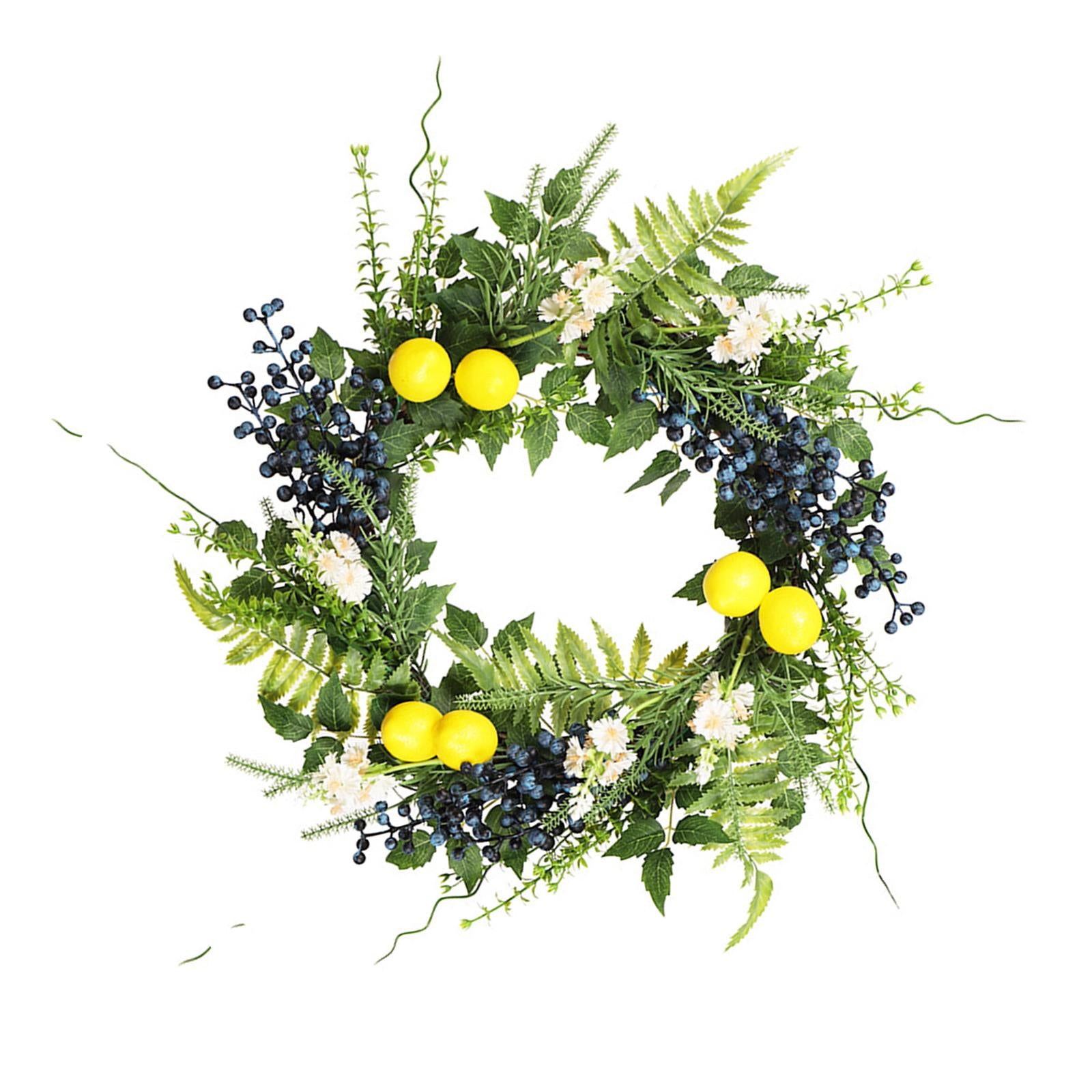 Summer Wreath for Front Door Practical Party Decor for Farmhouse Wall Window