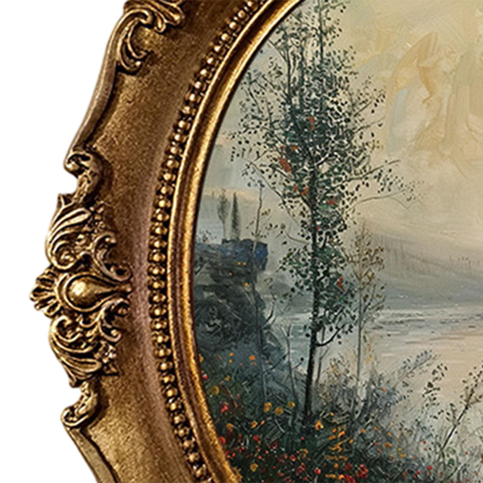 Oval Picture Frame Decorative Photo Display Holder for Office Bedroom Indoor