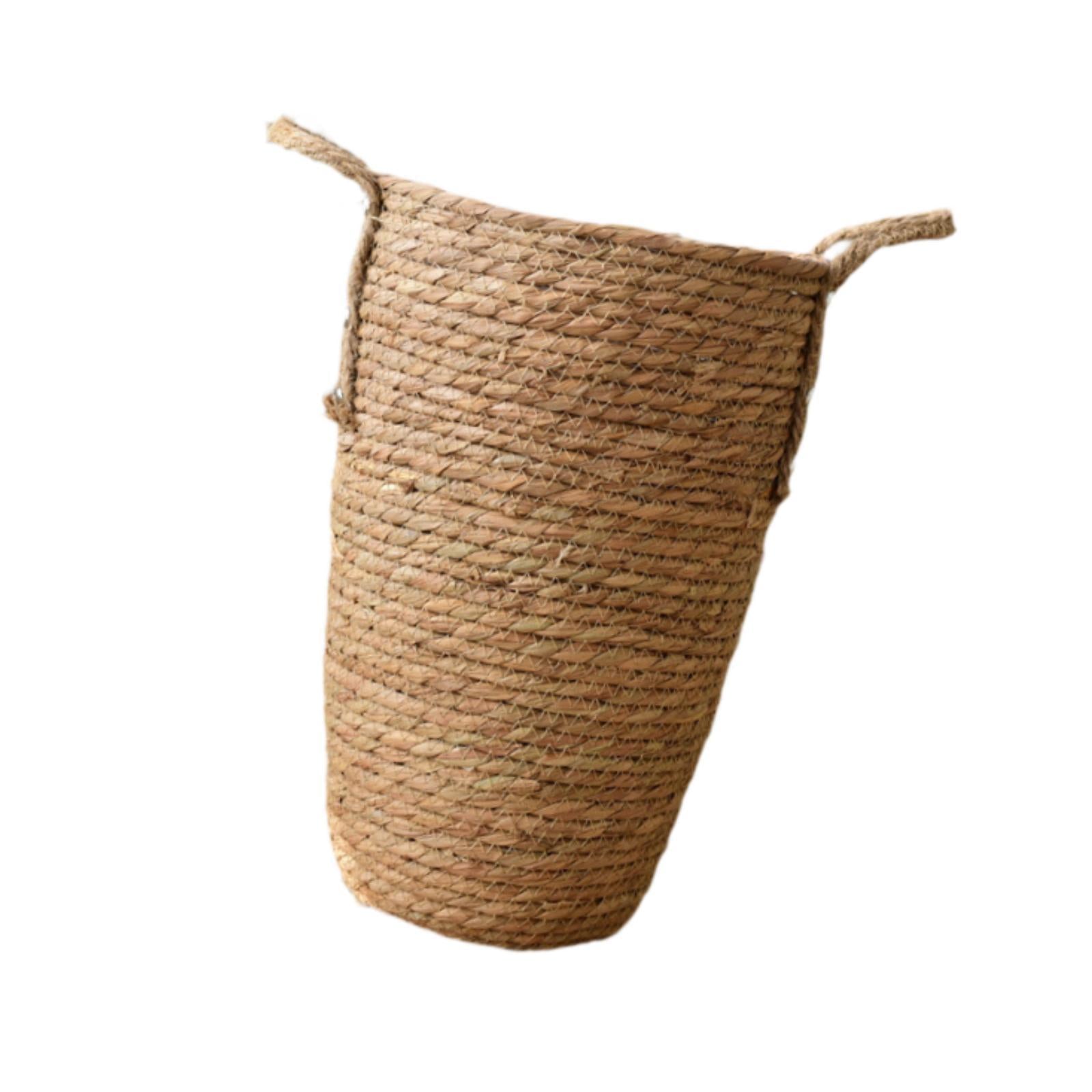Straw Woven Planter Basket Multifunctional Organizer for Floor Indoor L