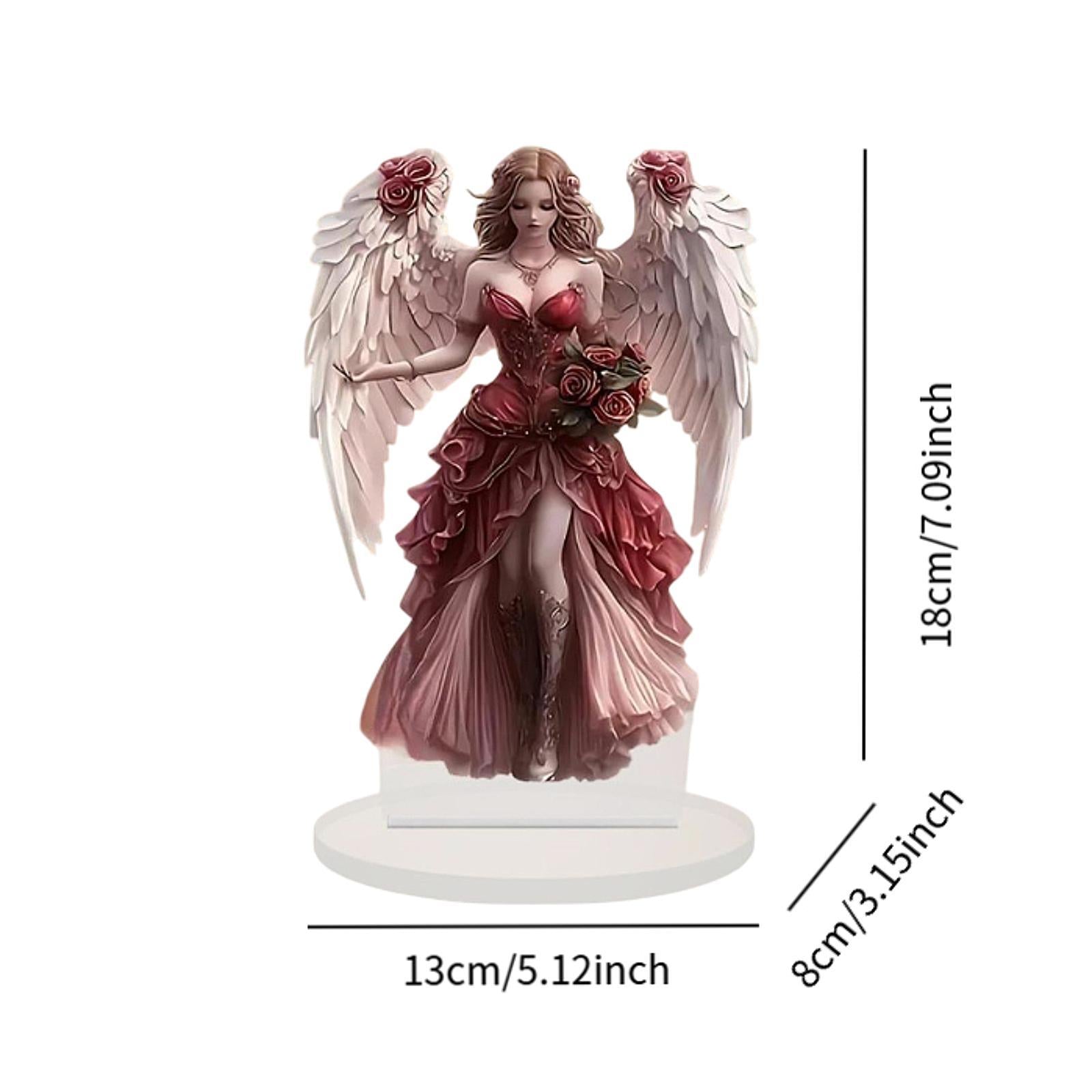 2D Flat Acrylic Table Ornament Decorative Fireplace Gift Bohemian Angel Sign