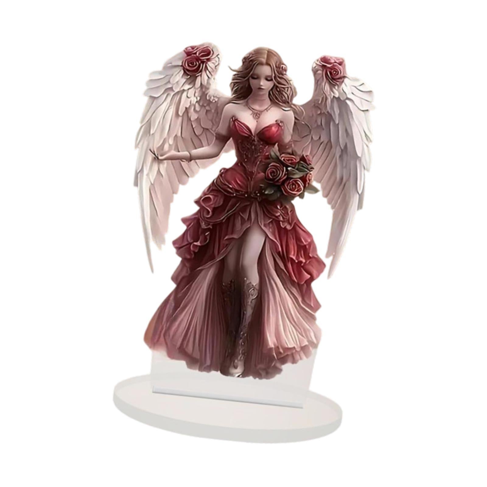 2D Flat Acrylic Table Ornament Decorative Fireplace Gift Bohemian Angel Sign
