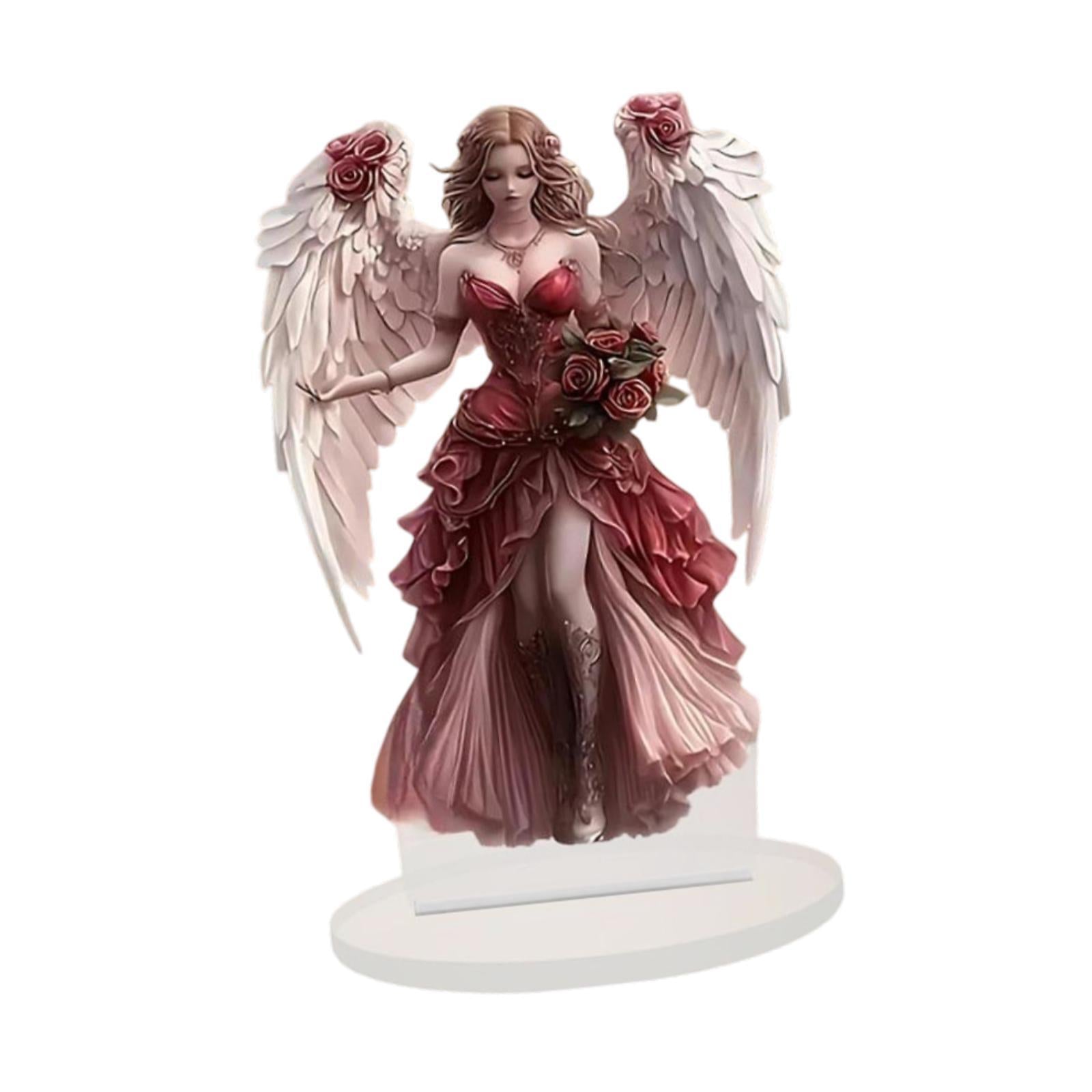 2D Flat Acrylic Table Ornament Decorative Fireplace Gift Bohemian Angel Sign