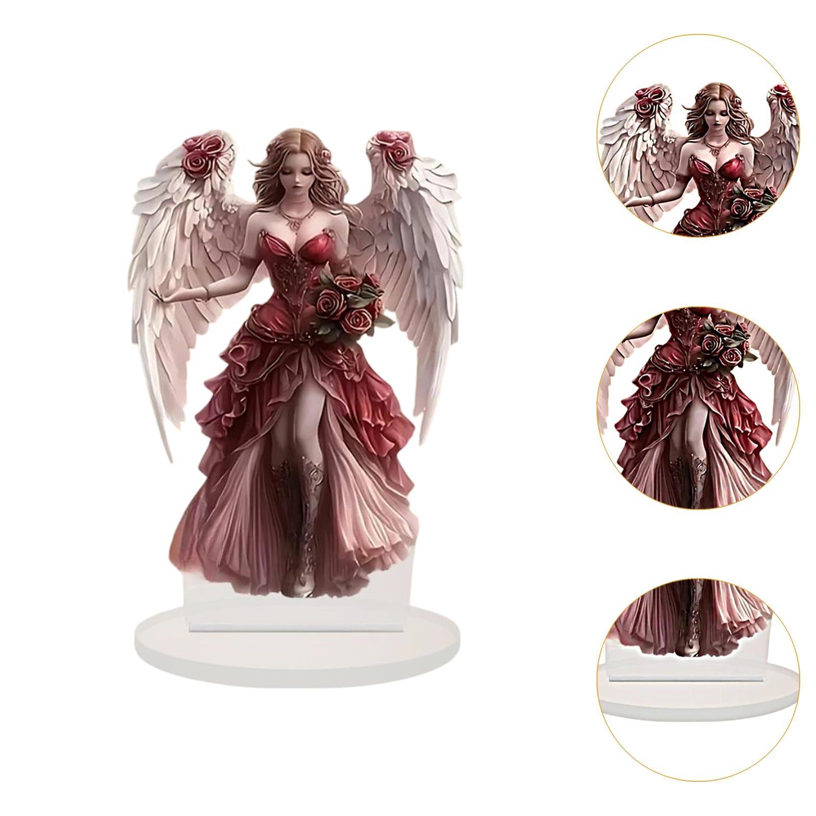 2D Flat Acrylic Table Ornament Decorative Fireplace Gift Bohemian Angel Sign