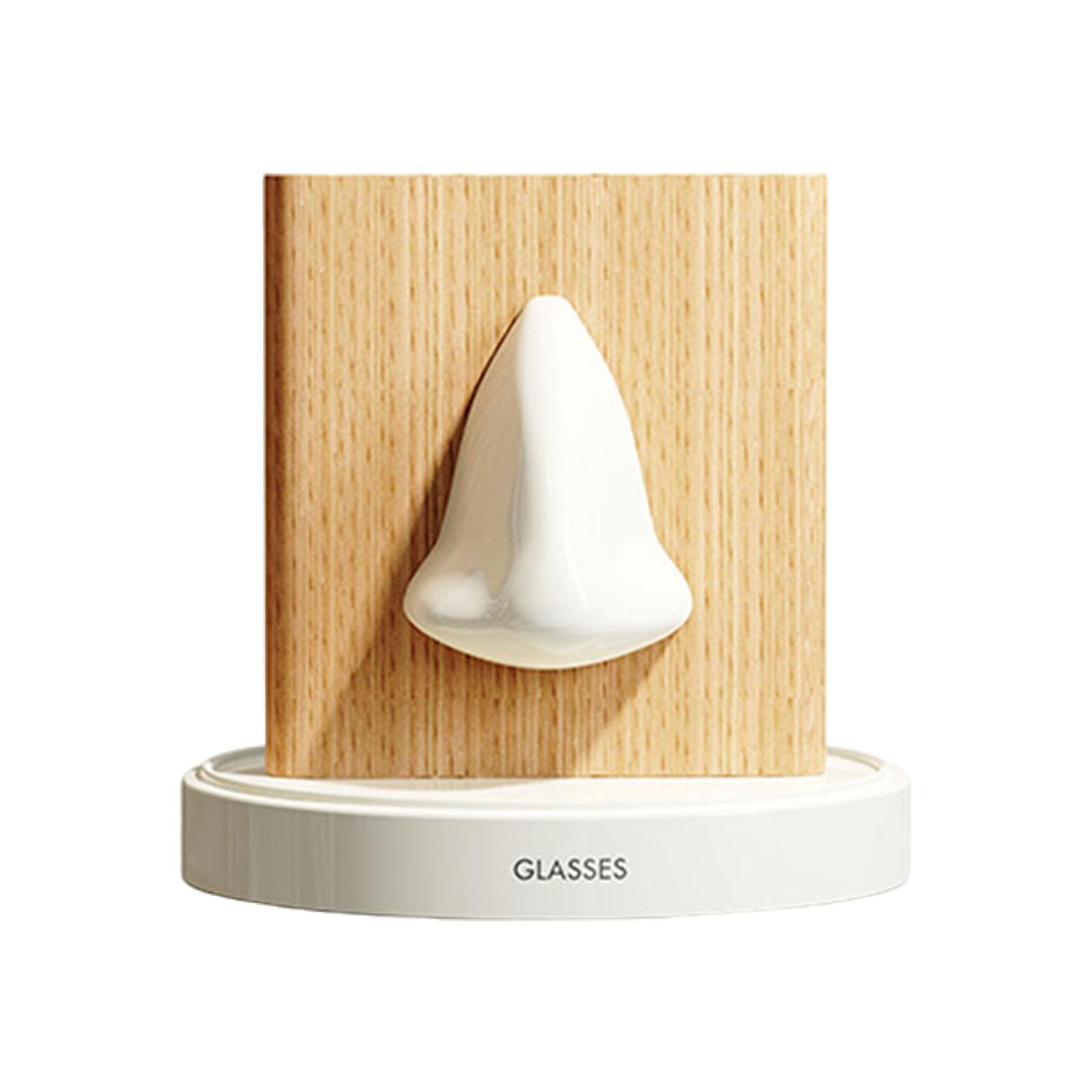 Human Nose Glasses Holder Stand Friends Gift for Bedroom Entryway Home Decor White Yellow