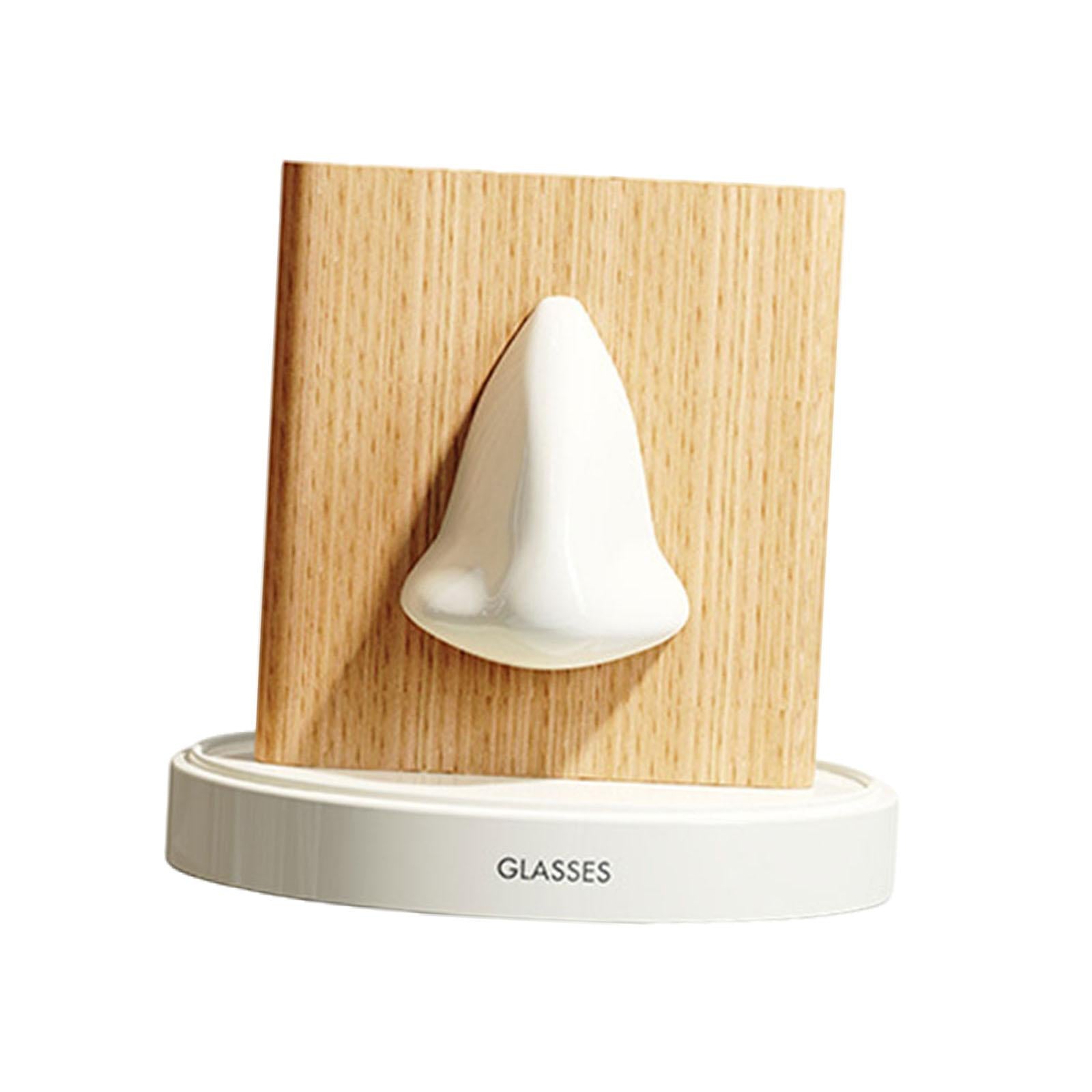 Human Nose Glasses Holder Stand Friends Gift for Bedroom Entryway Home Decor White Yellow