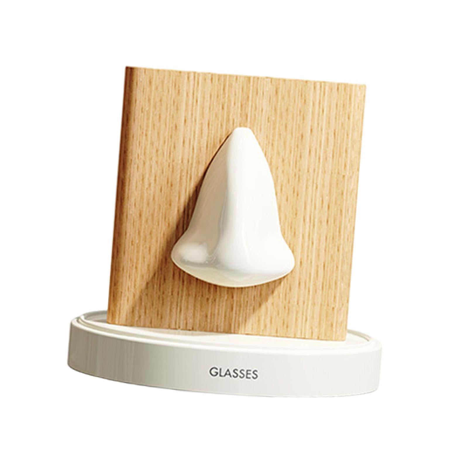 Human Nose Glasses Holder Stand Friends Gift for Bedroom Entryway Home Decor White Yellow