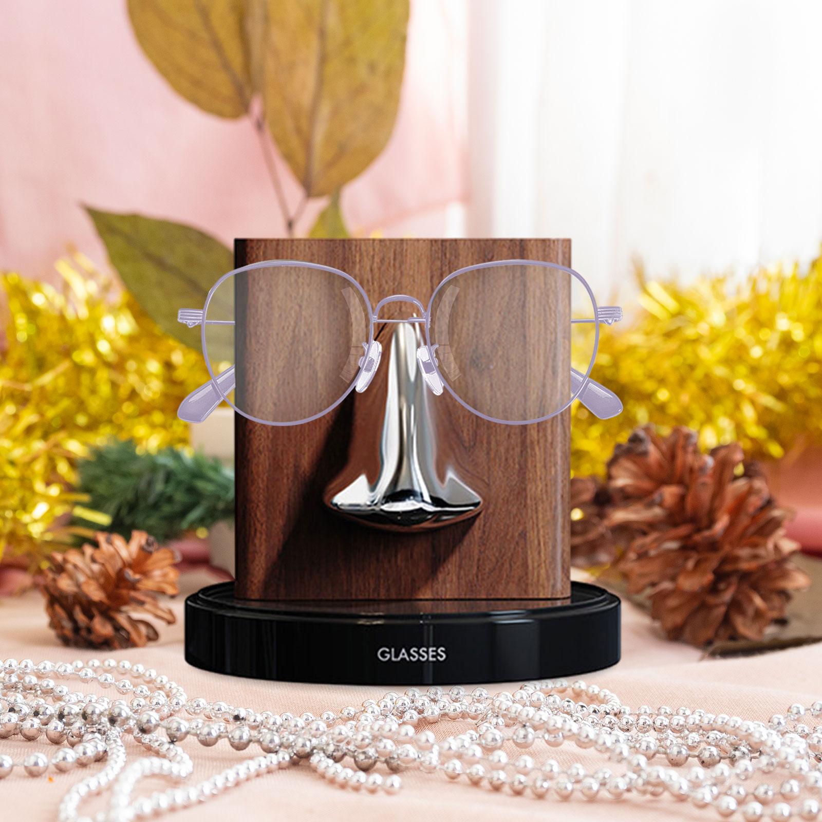 Human Nose Glasses Holder Stand Friends Gift for Bedroom Entryway Home Decor Black Silvery Brown