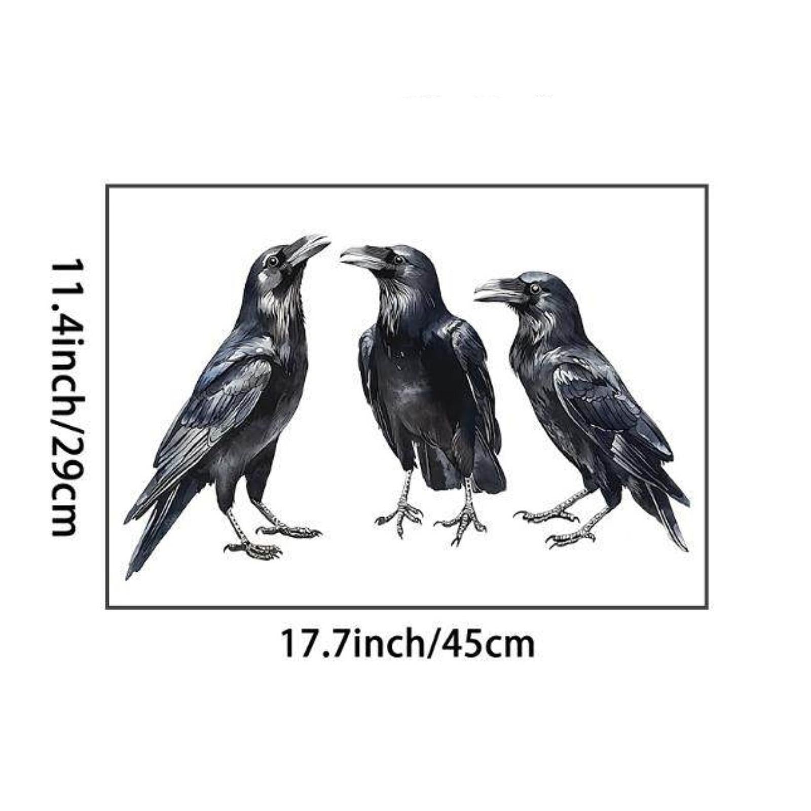 Realistic Crows Wall Sticker Versatile Wall Decal for Background Wall Corner