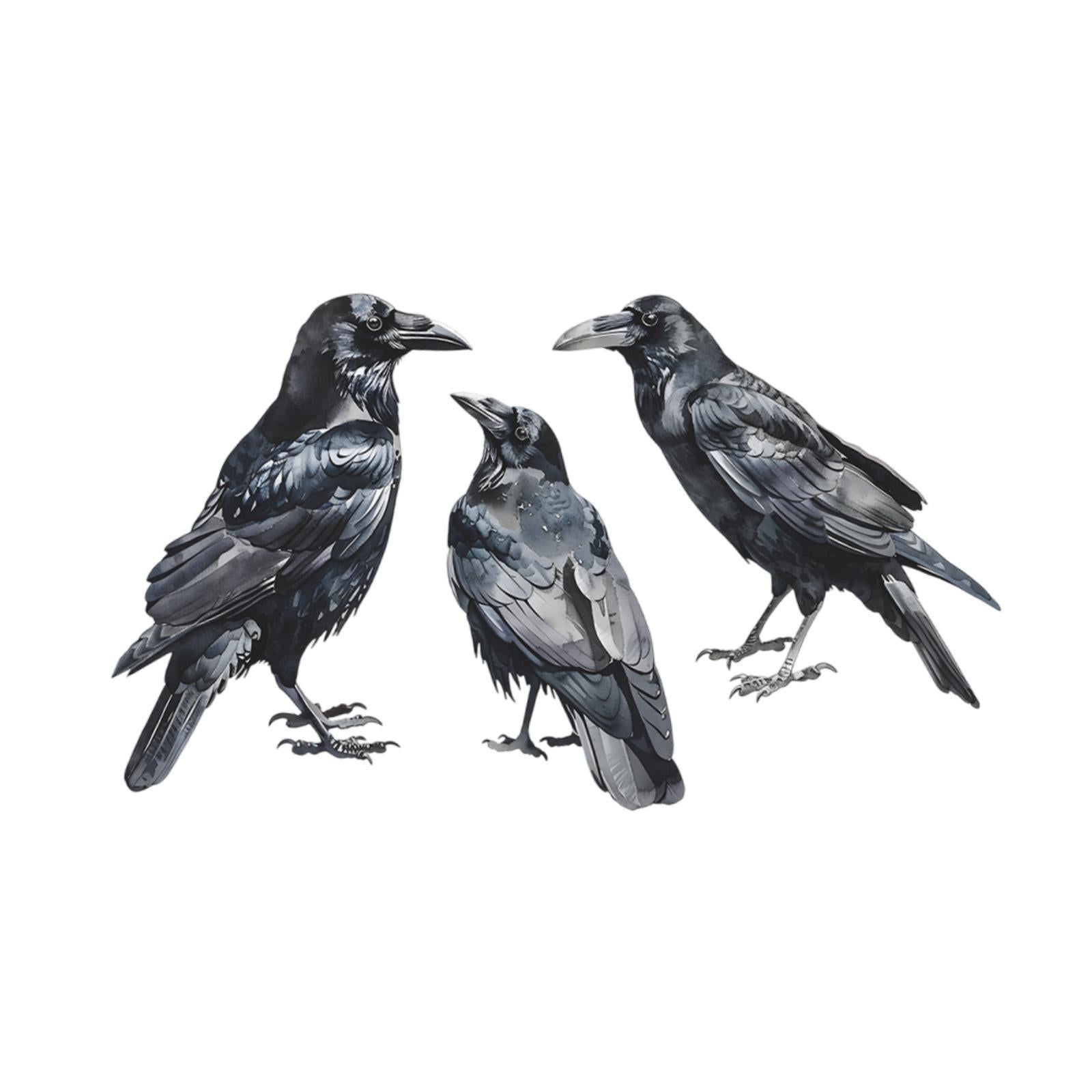 Realistic Crows Wall Sticker Versatile Wall Decal for Background Wall Corner