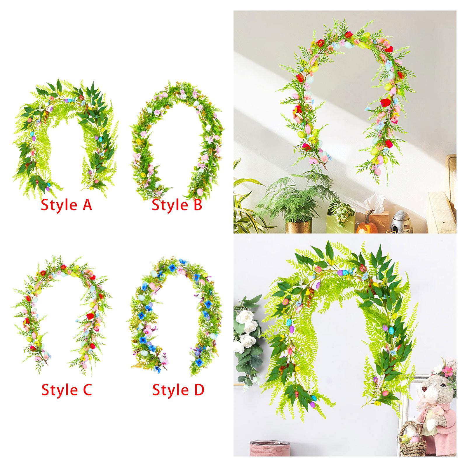 6.23 Feet Easter Garland Hanging Ornament for Farmhouse Birthday Living Room Style A