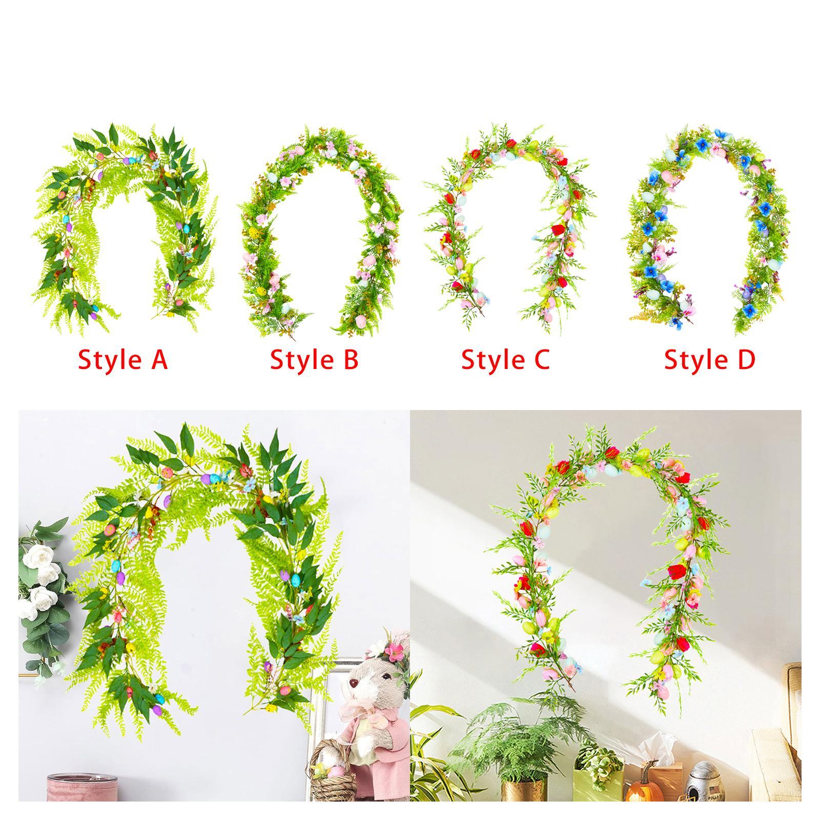 6.23 Feet Easter Garland Hanging Ornament for Farmhouse Birthday Living Room Style A