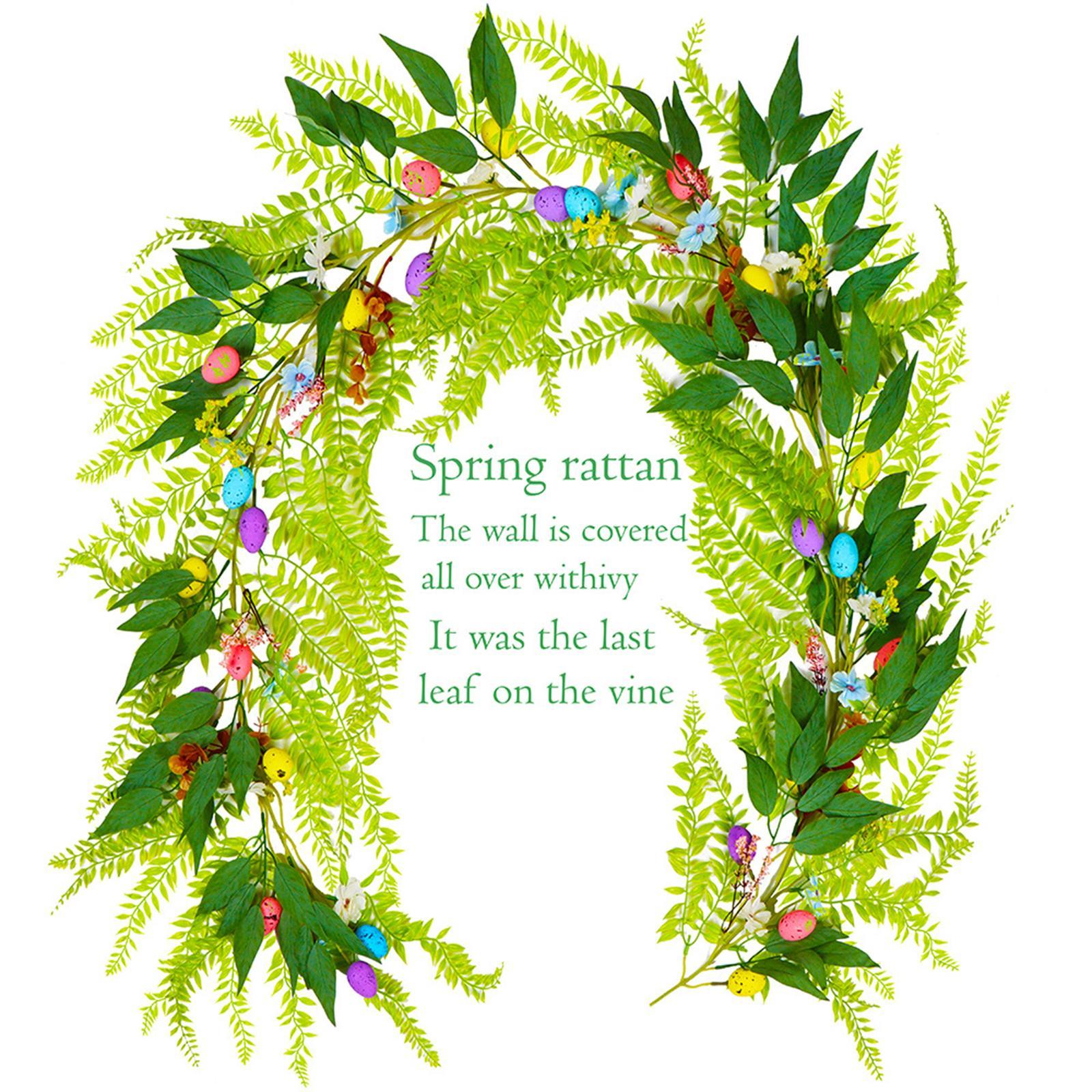 6.23 Feet Easter Garland Hanging Ornament for Farmhouse Birthday Living Room Style A