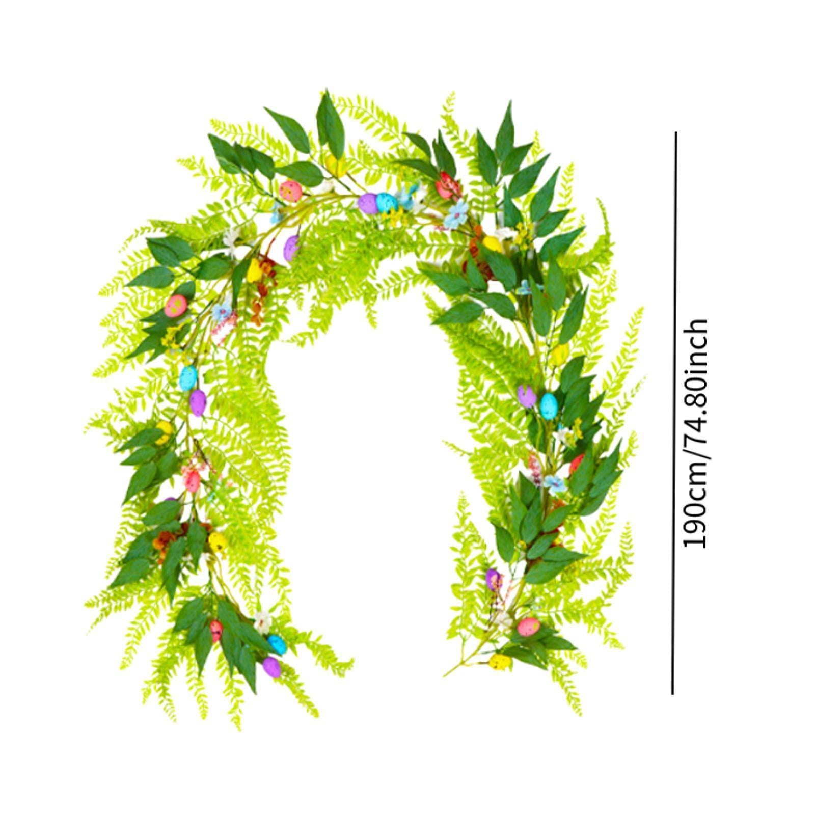 6.23 Feet Easter Garland Hanging Ornament for Farmhouse Birthday Living Room Style A