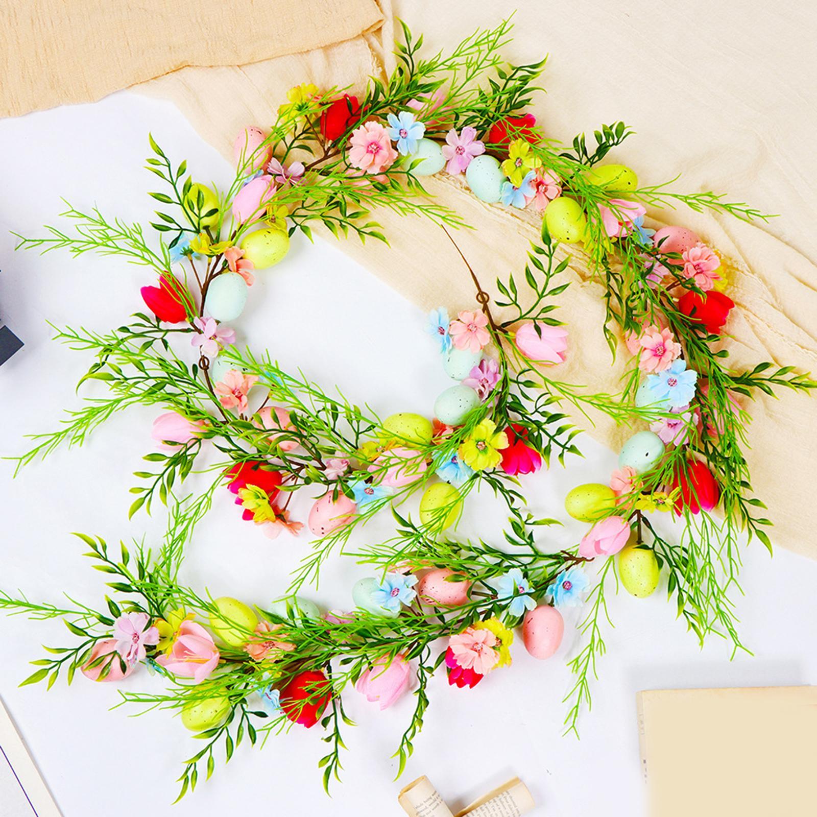 6.23 Feet Easter Garland Hanging Ornament for Farmhouse Birthday Living Room Style C