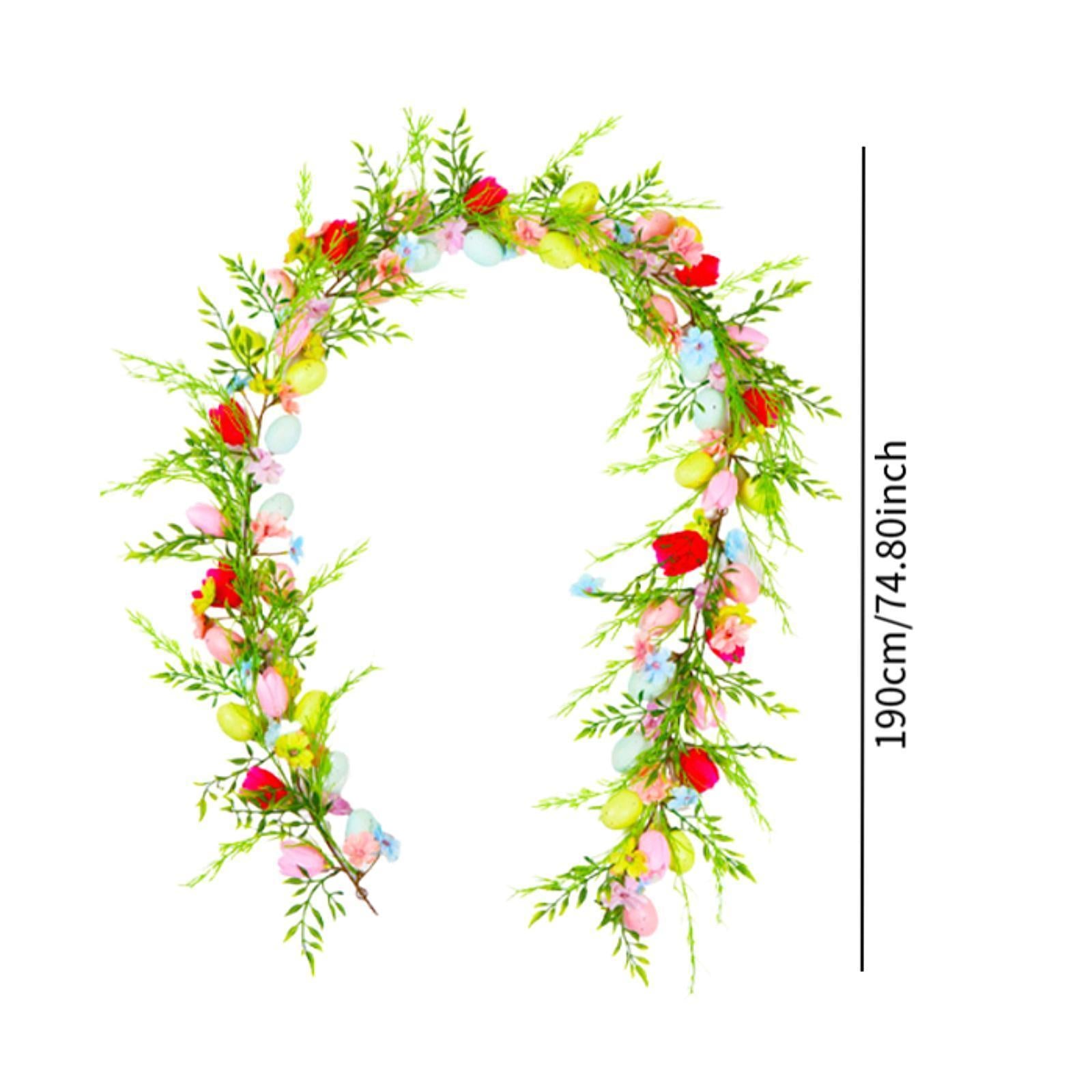 6.23 Feet Easter Garland Hanging Ornament for Farmhouse Birthday Living Room Style C