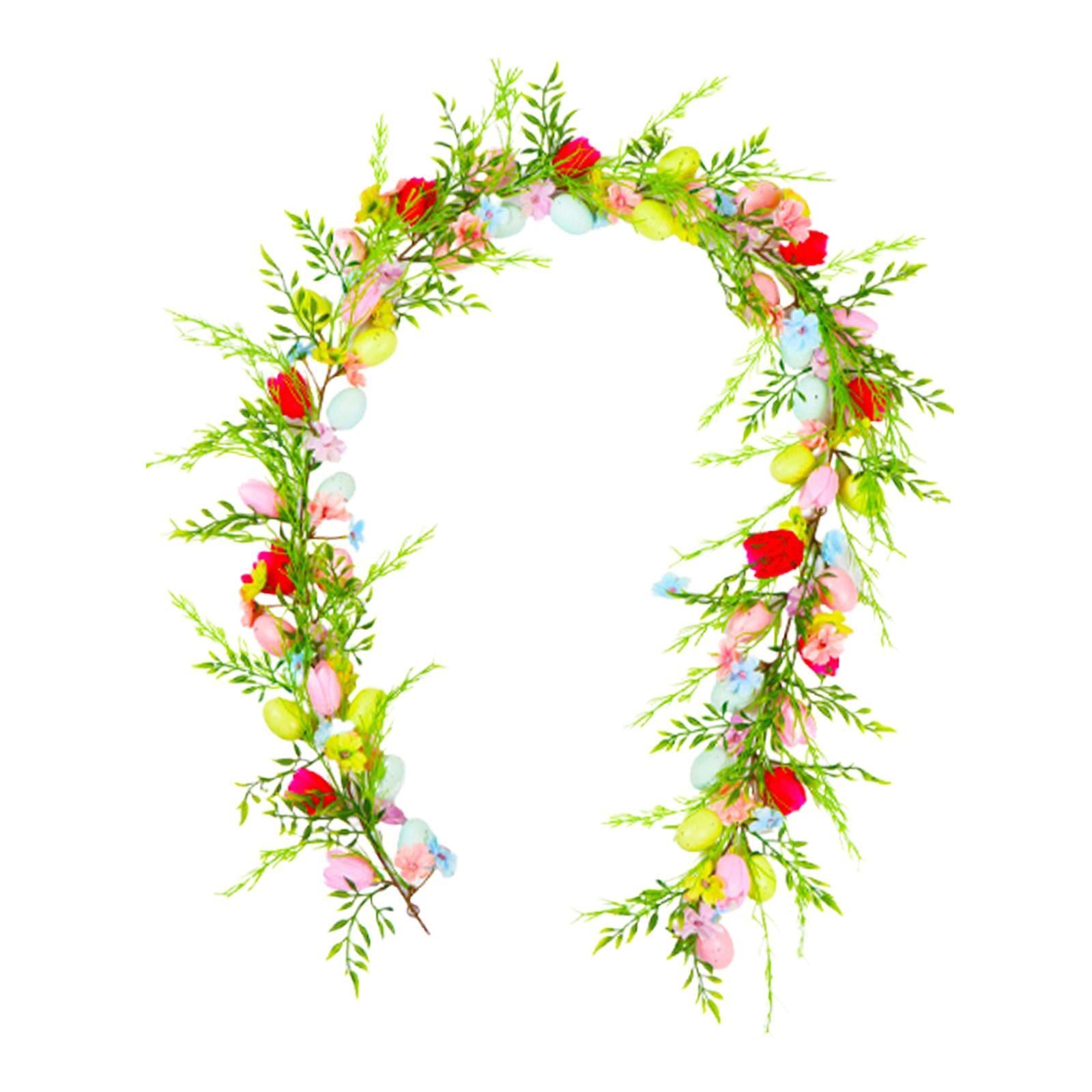 6.23 Feet Easter Garland Hanging Ornament for Farmhouse Birthday Living Room Style C