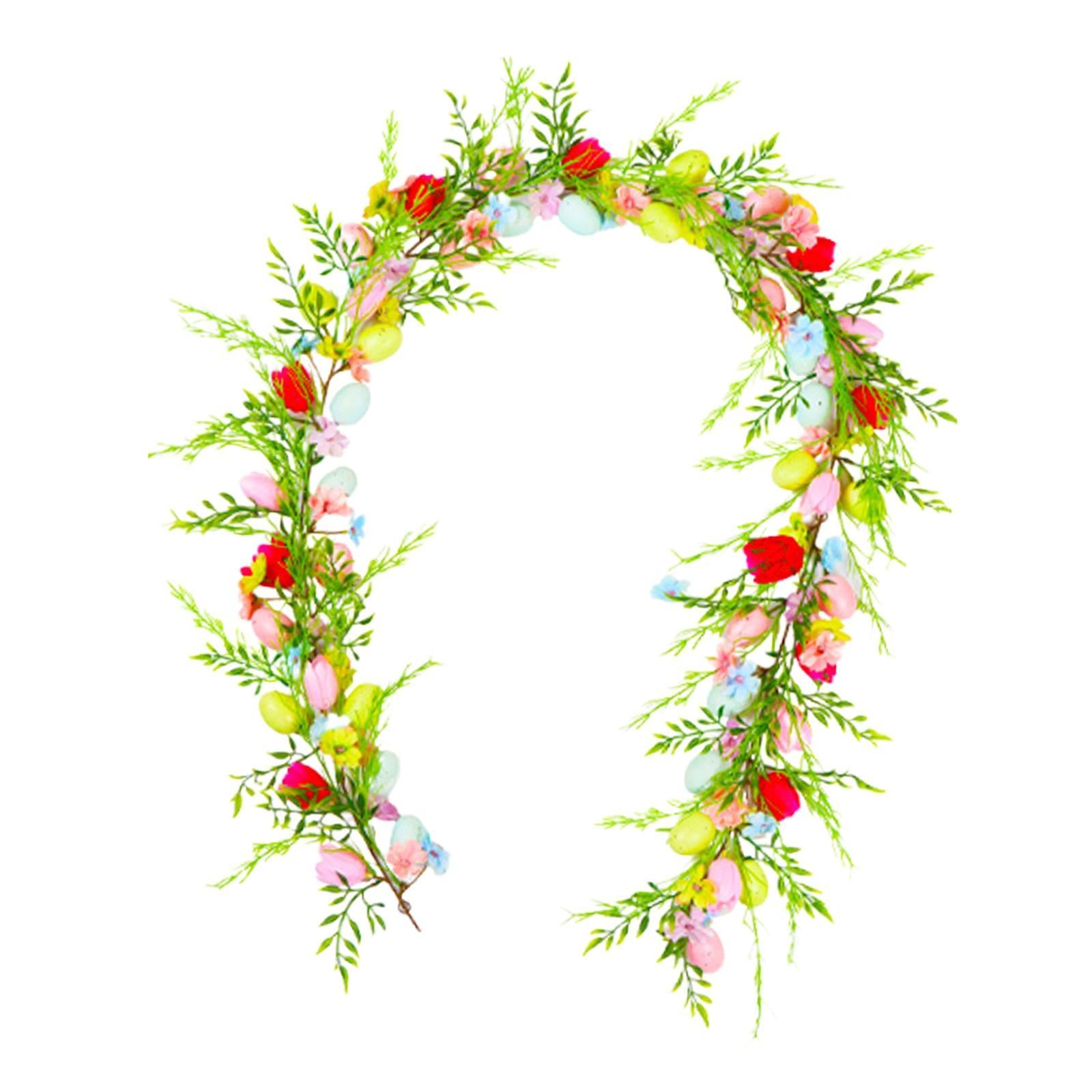 6.23 Feet Easter Garland Hanging Ornament for Farmhouse Birthday Living Room Style C